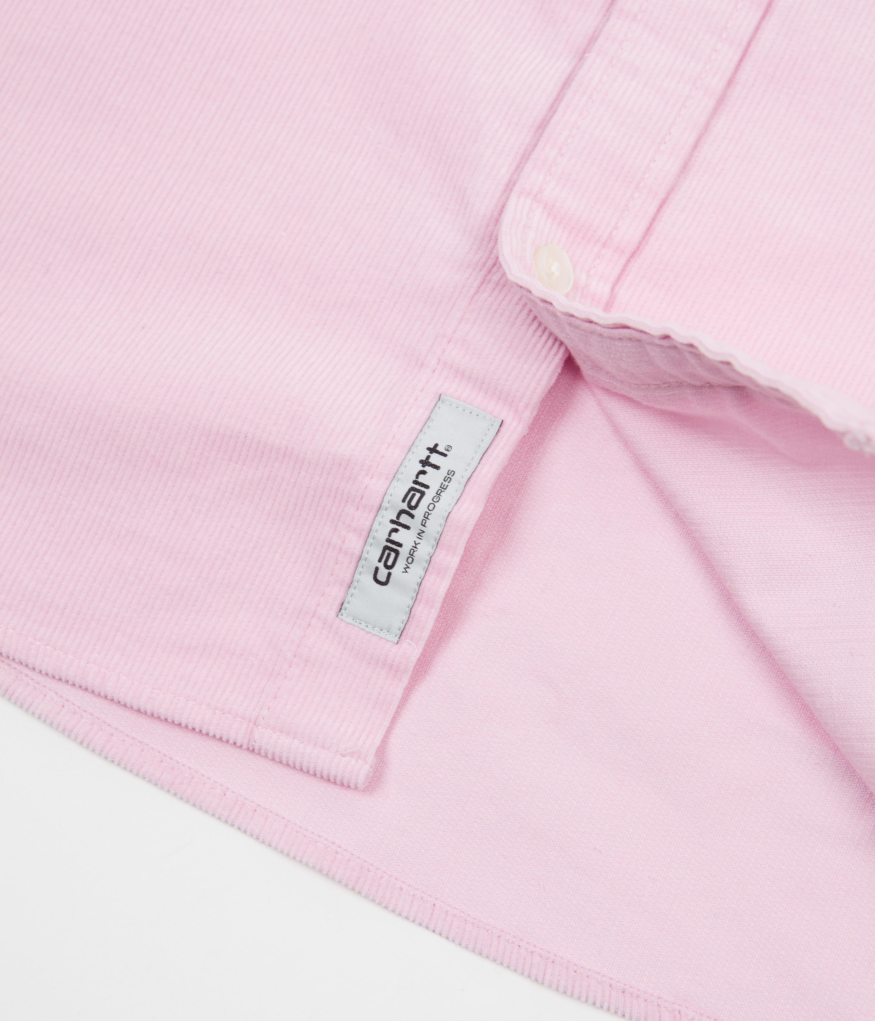 Carhartt Madison Fine Cord Shirt - Stunning Pale Quartz / Crisp White