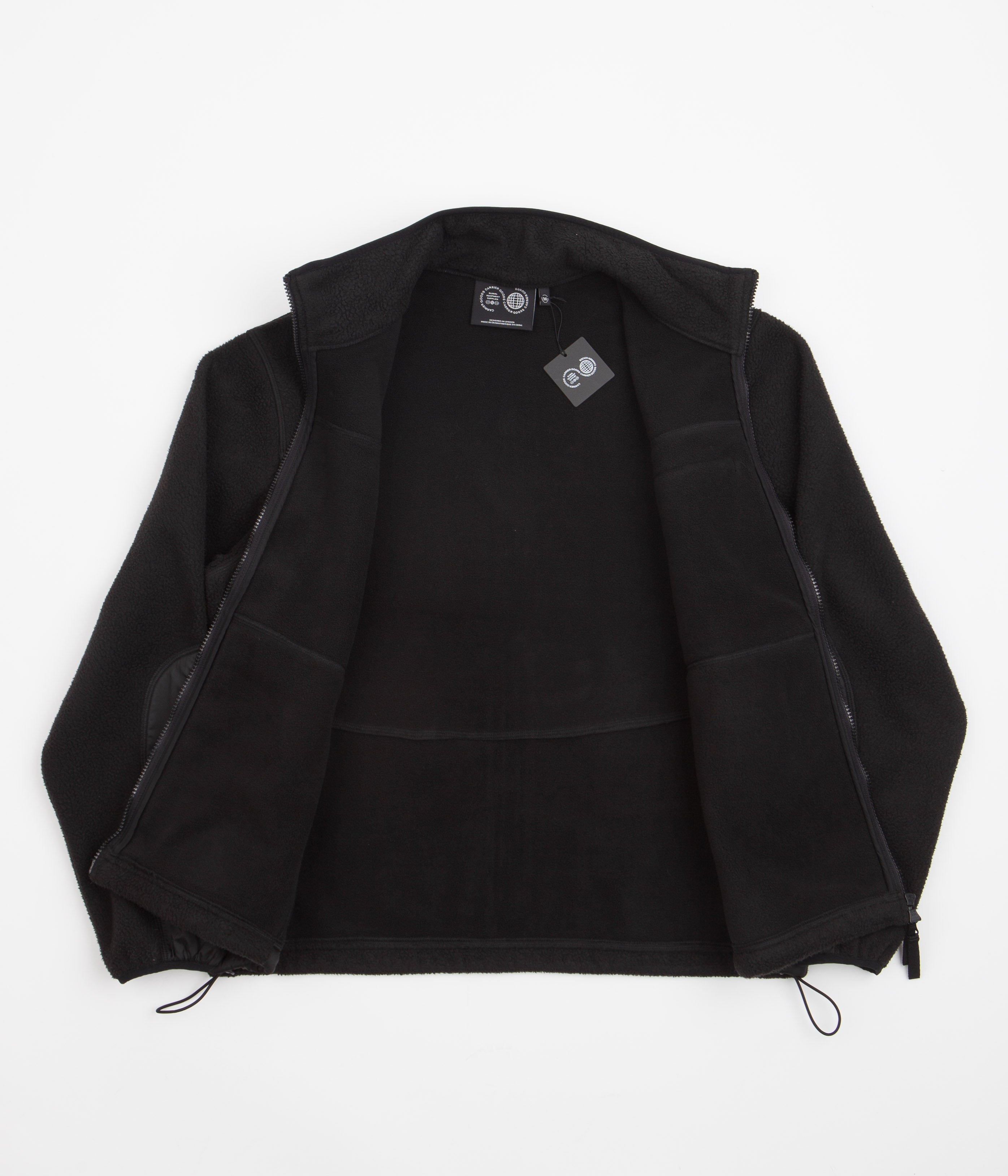 Carrier Goods Black Borg Zip Through Fleece - An Essential for Outdoor Enthusiasts