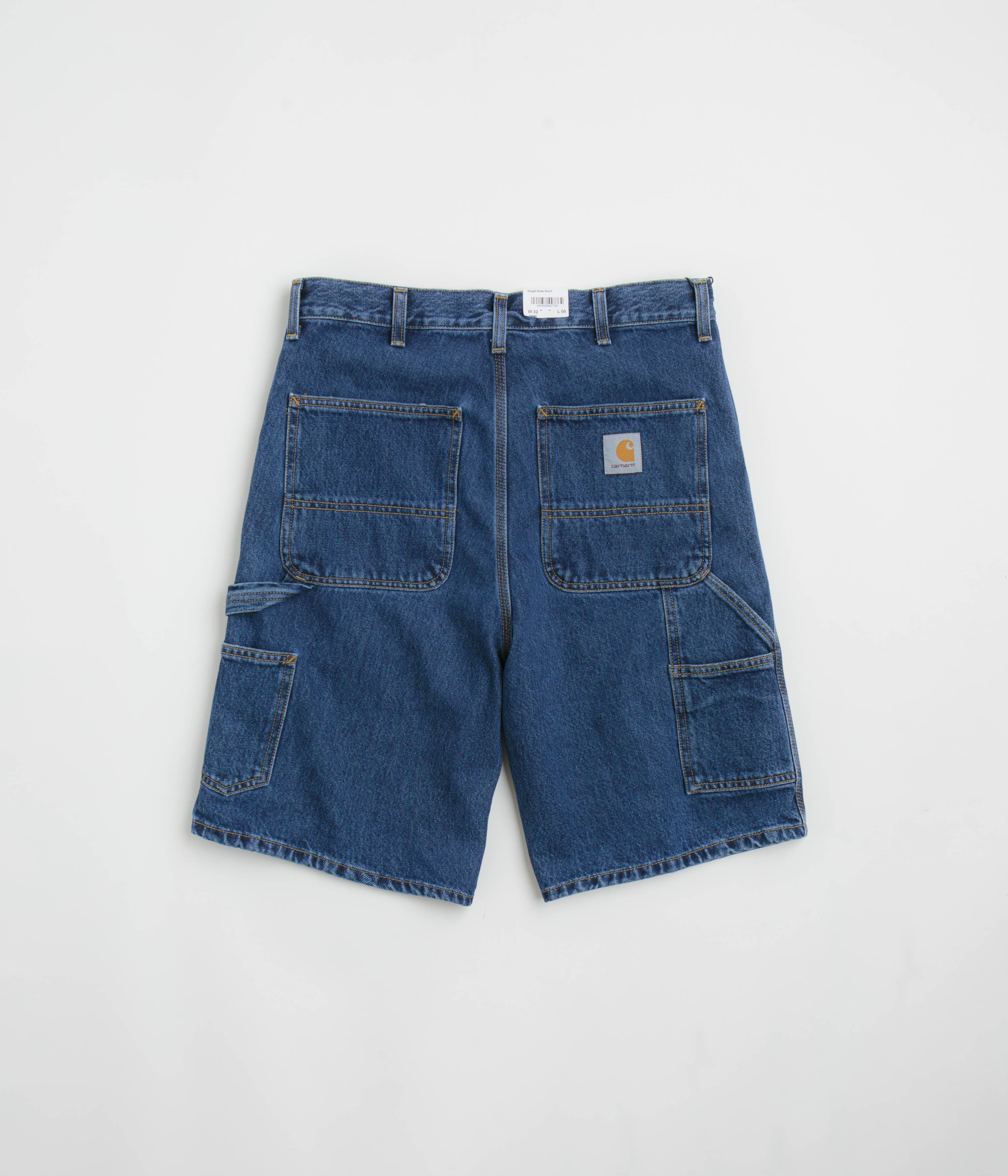 Carhartt Stone Washed Blue Single Knee Shorts - A Must-Have for Workers!