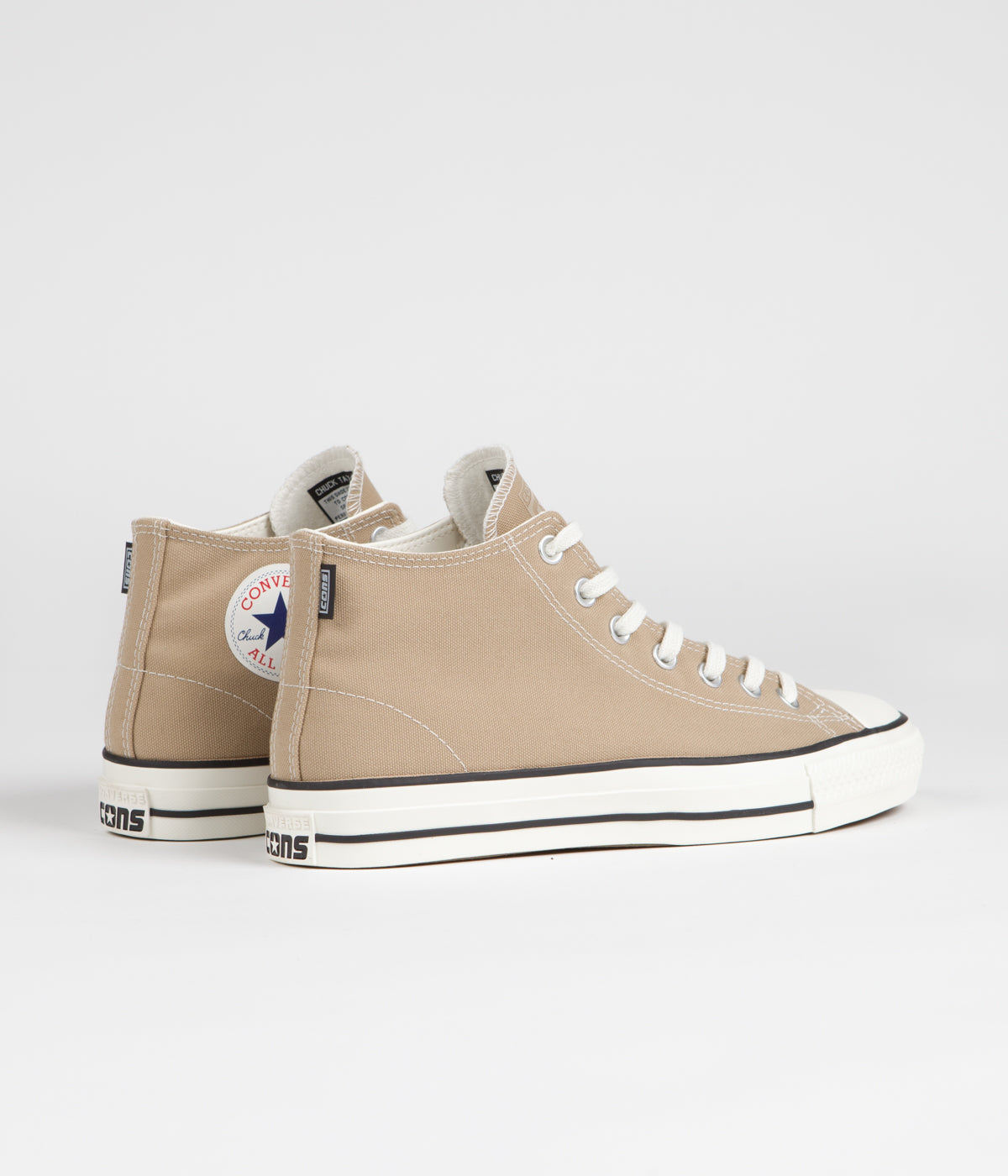 Converse CTAS Pro Canvas Mid Shoes - Stunning Nomad Khaki / Black / Egret