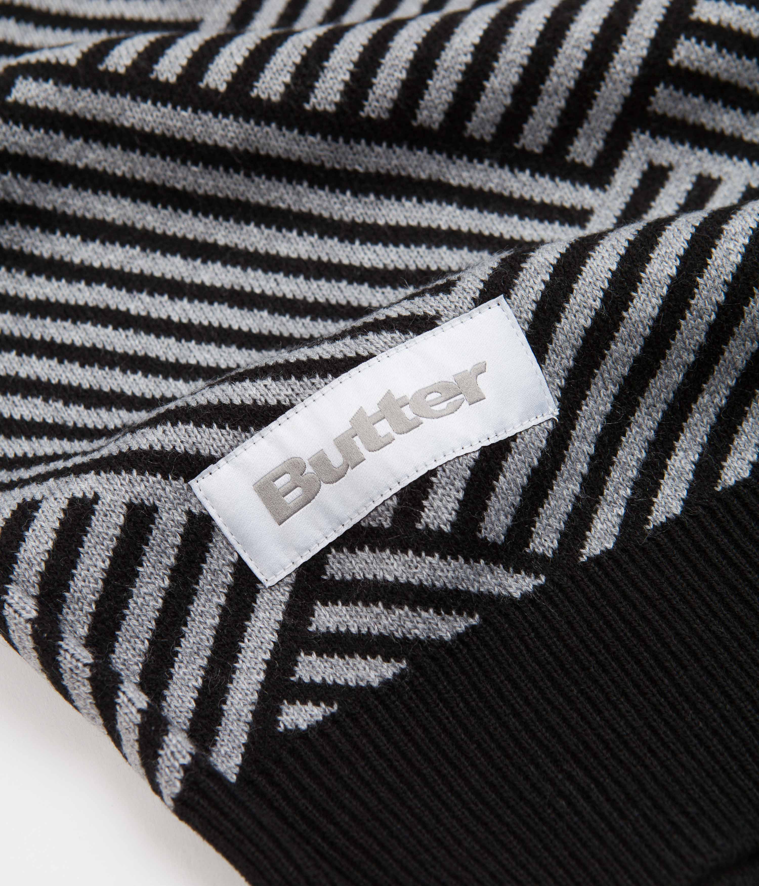 Butter Goods Stylish Black & Grey Parquet Knit Vest - Grab Yours Now!