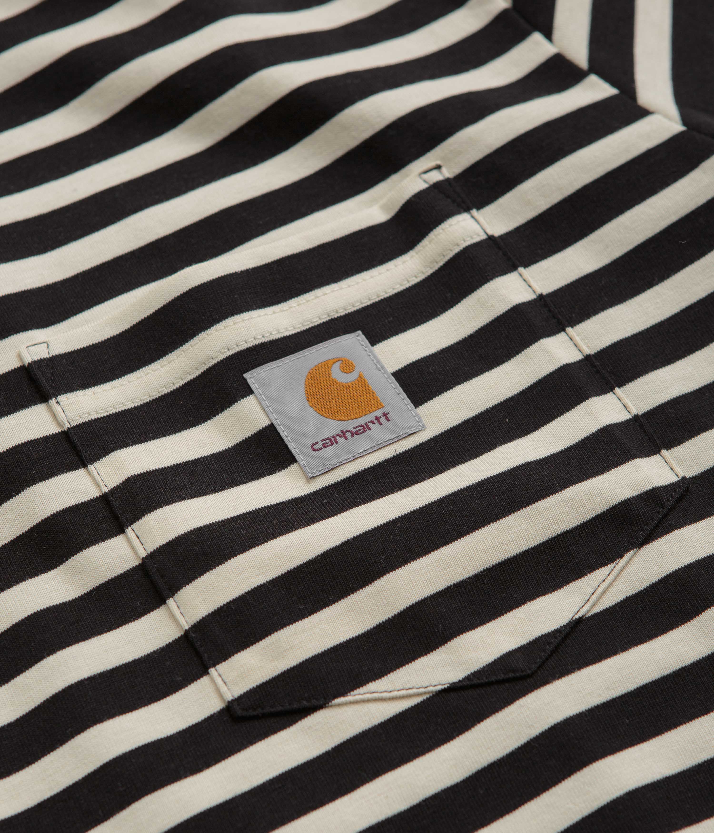 Carhartt Seidler Pocket T-Shirt - Striking Seidler Stripe, Salt & Black