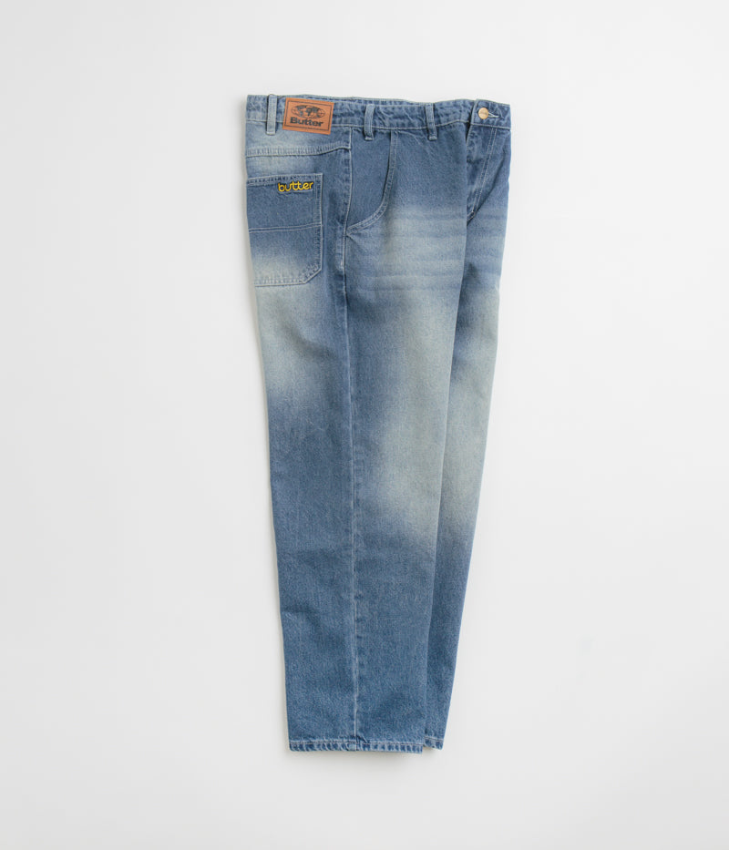 Butter Goods Alpine Distressed Faded Blue Jeans - A Must - Have Fashion Piece