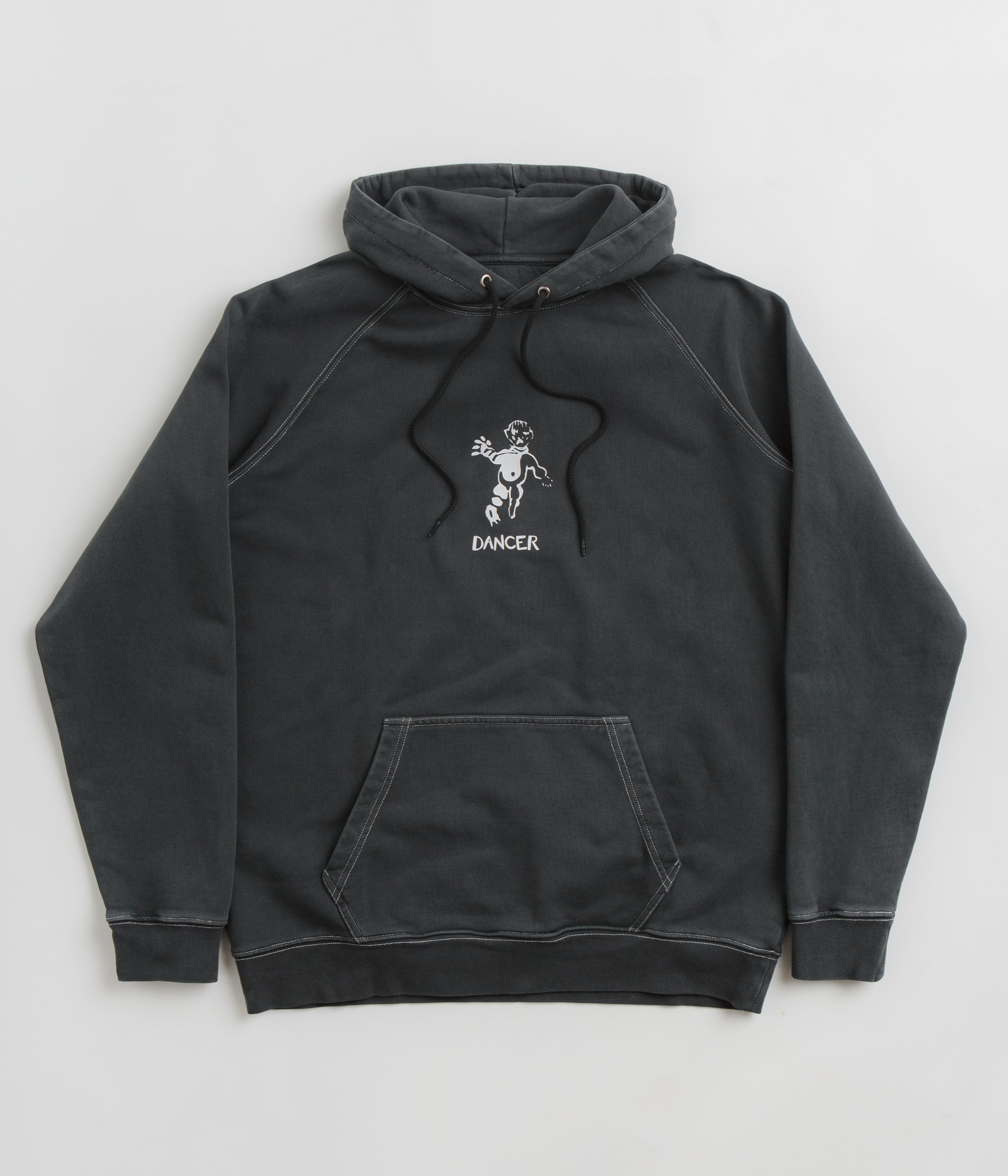 Dancer OG Logo Hoodie - Striking Black with White Stitch
