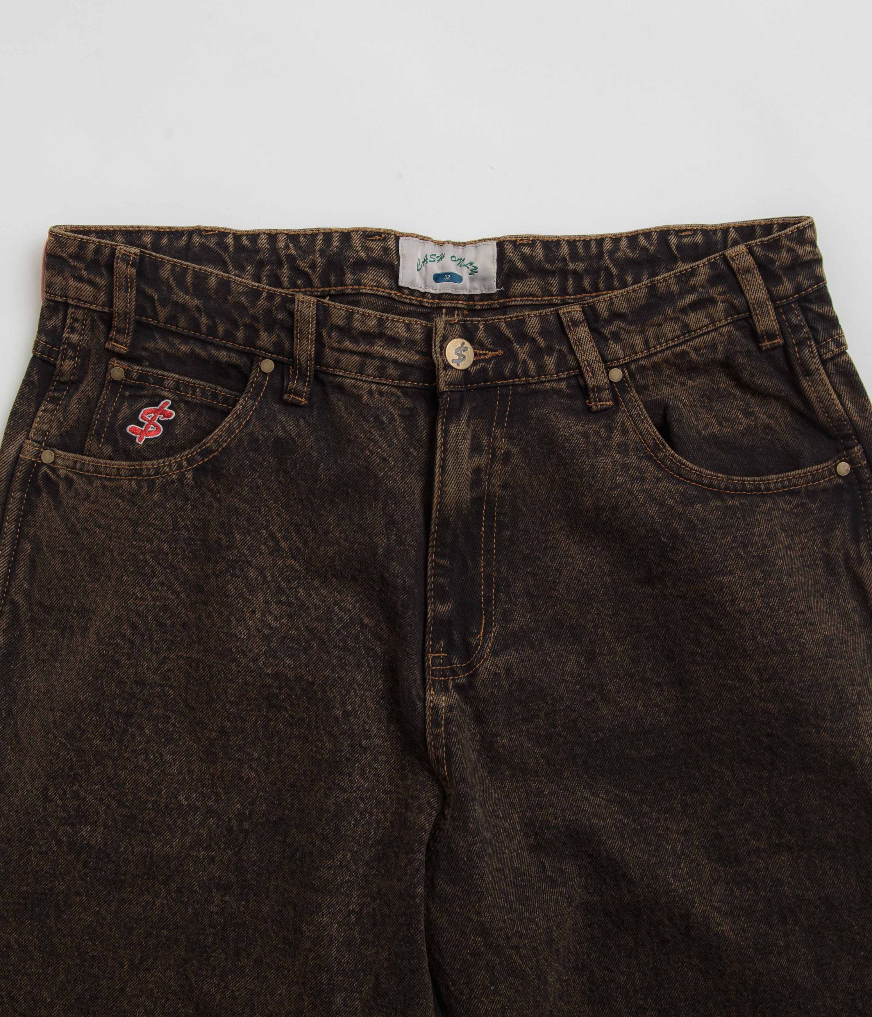 Cash Only Acid Brown Wash Blockout Denim Jeans - Irresistible Style!