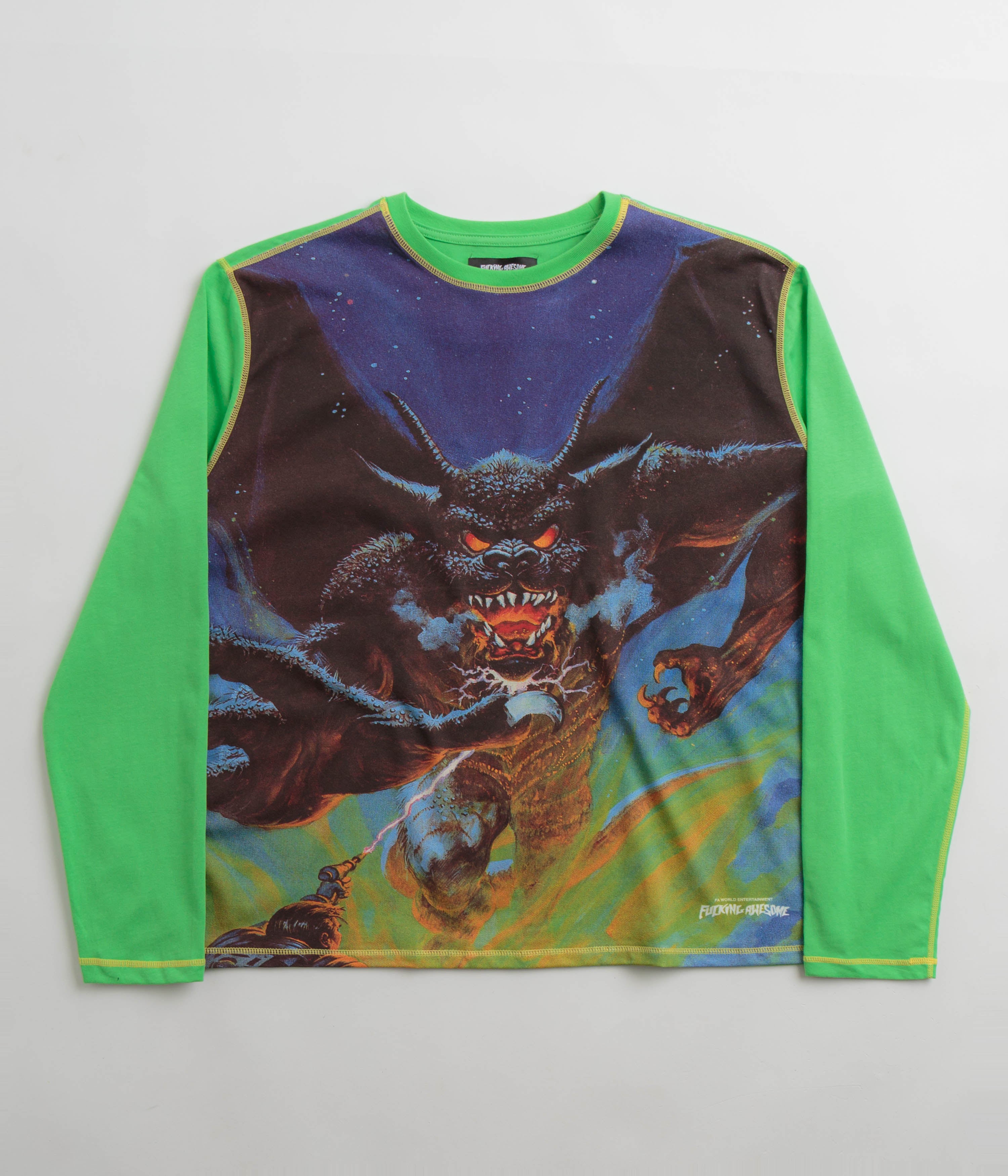 Fucking Awesome's Stunning Green Better Half Long Sleeve T-Shirt