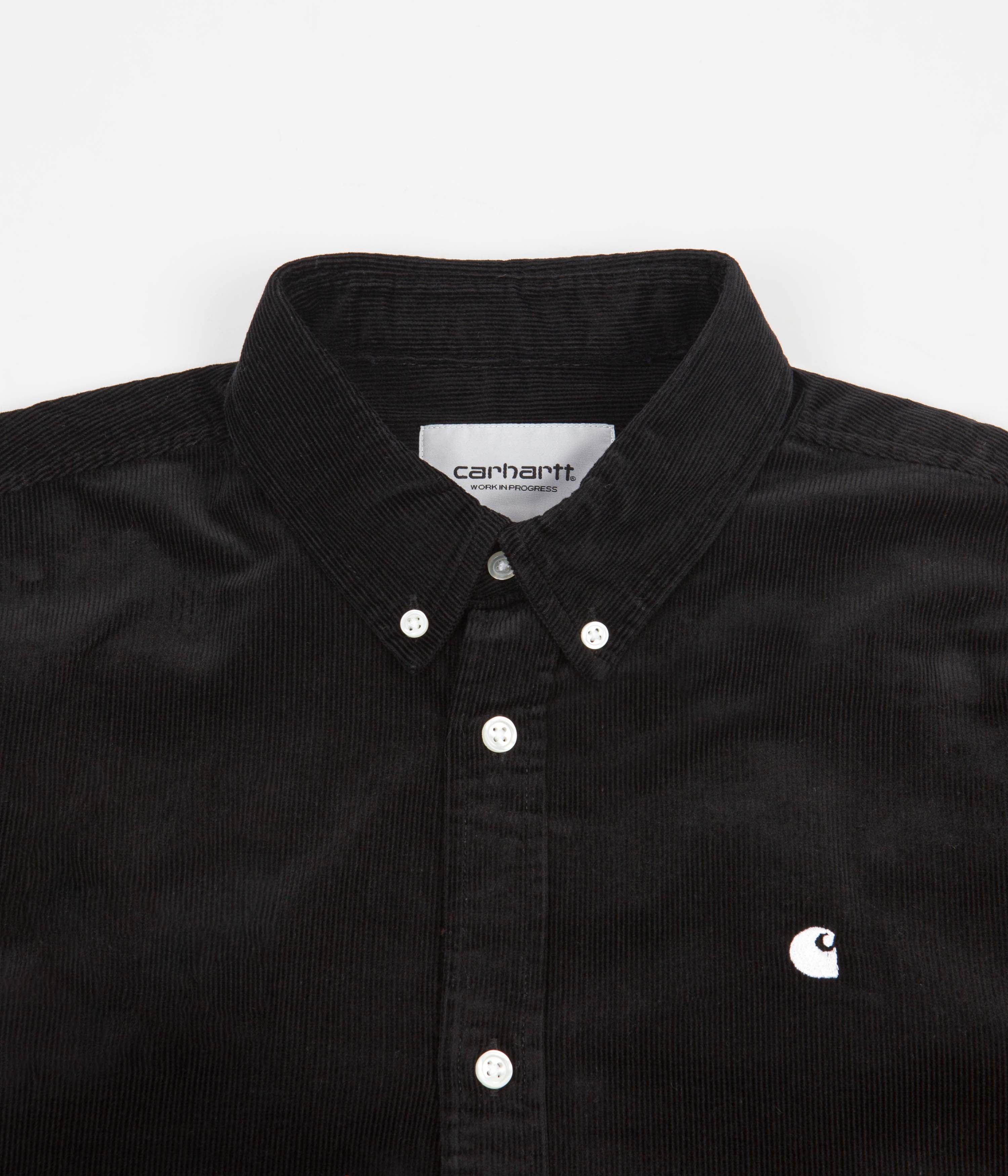 Carhartt Madison Fine Cord Shirt - Stunning Black / White