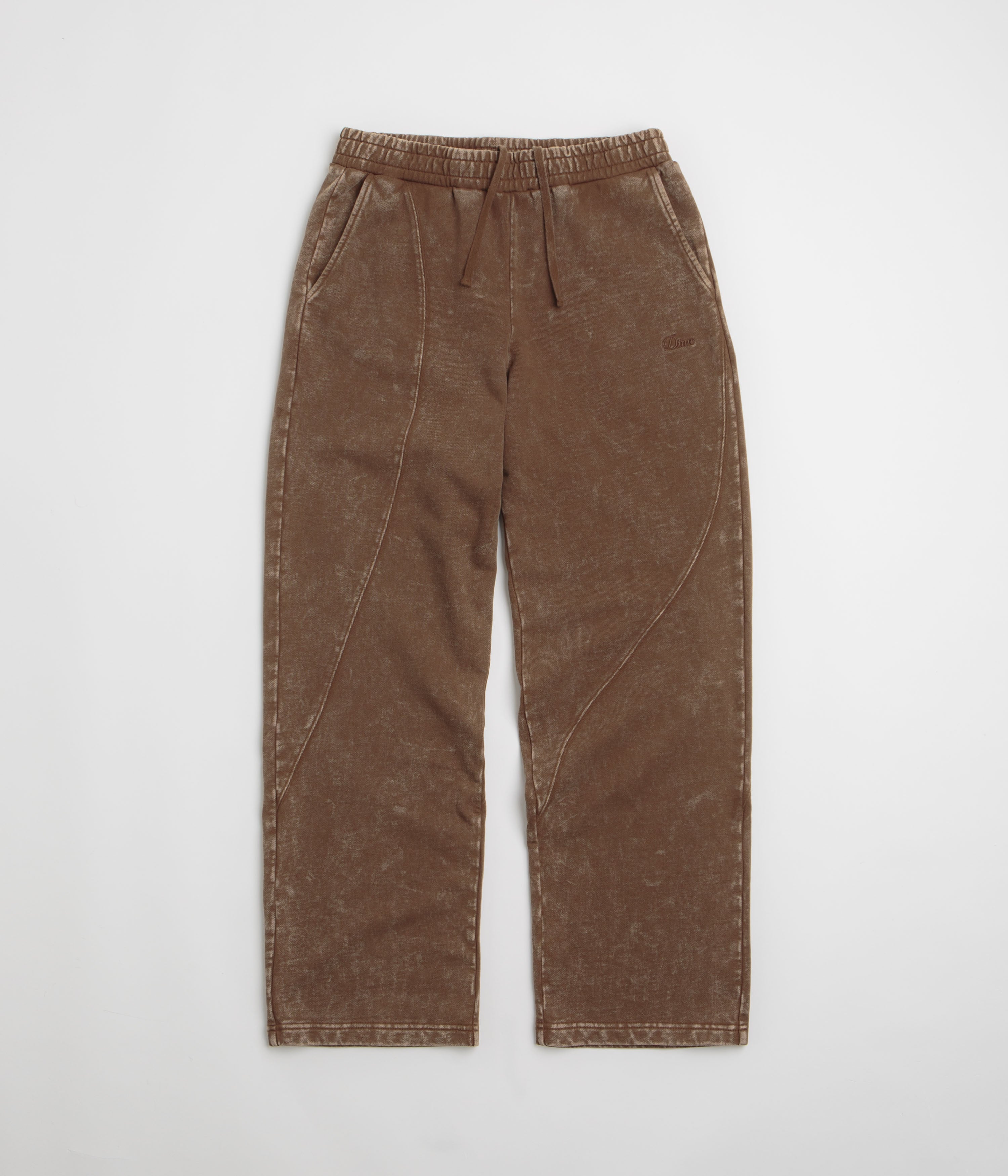Dime Cyclone Brown Snow-Washed French Terry Pants - Stylish and Comfortable!