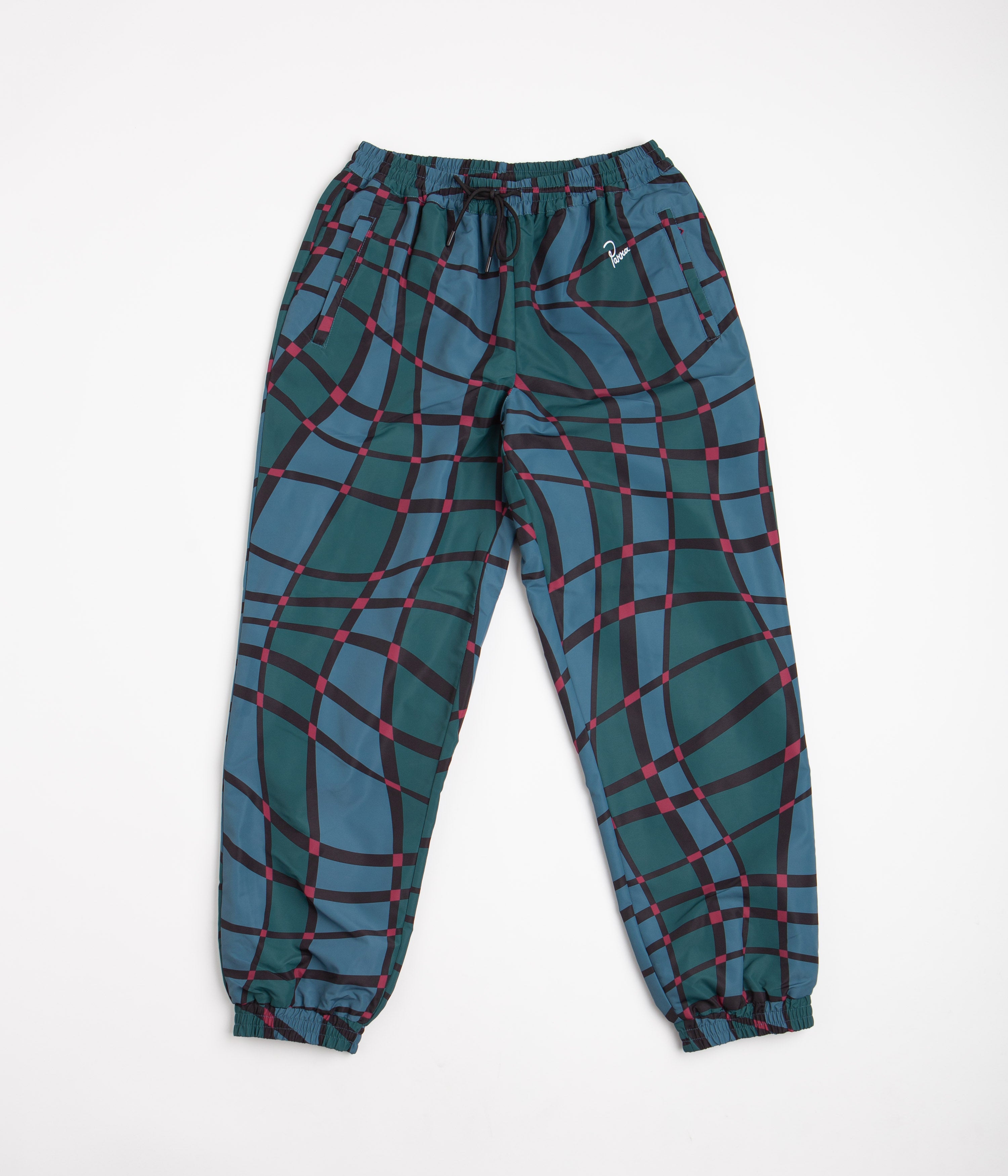 by Parra Multi Check Squared Waves Pattern Track Pants - A Must-Have!
