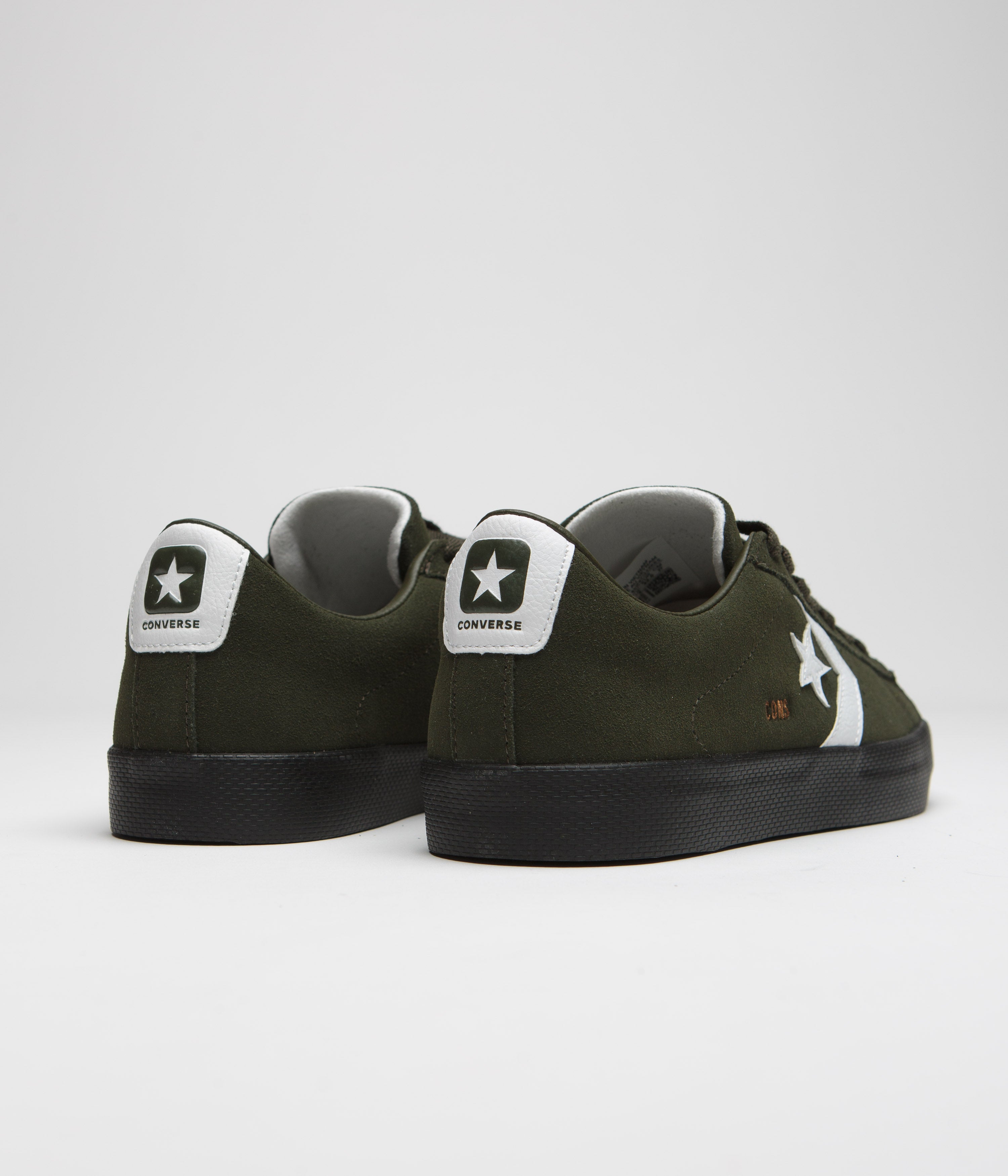 Converse Pro Leather Fall Tone Skate Shoes - Forest Shelter, White & Black