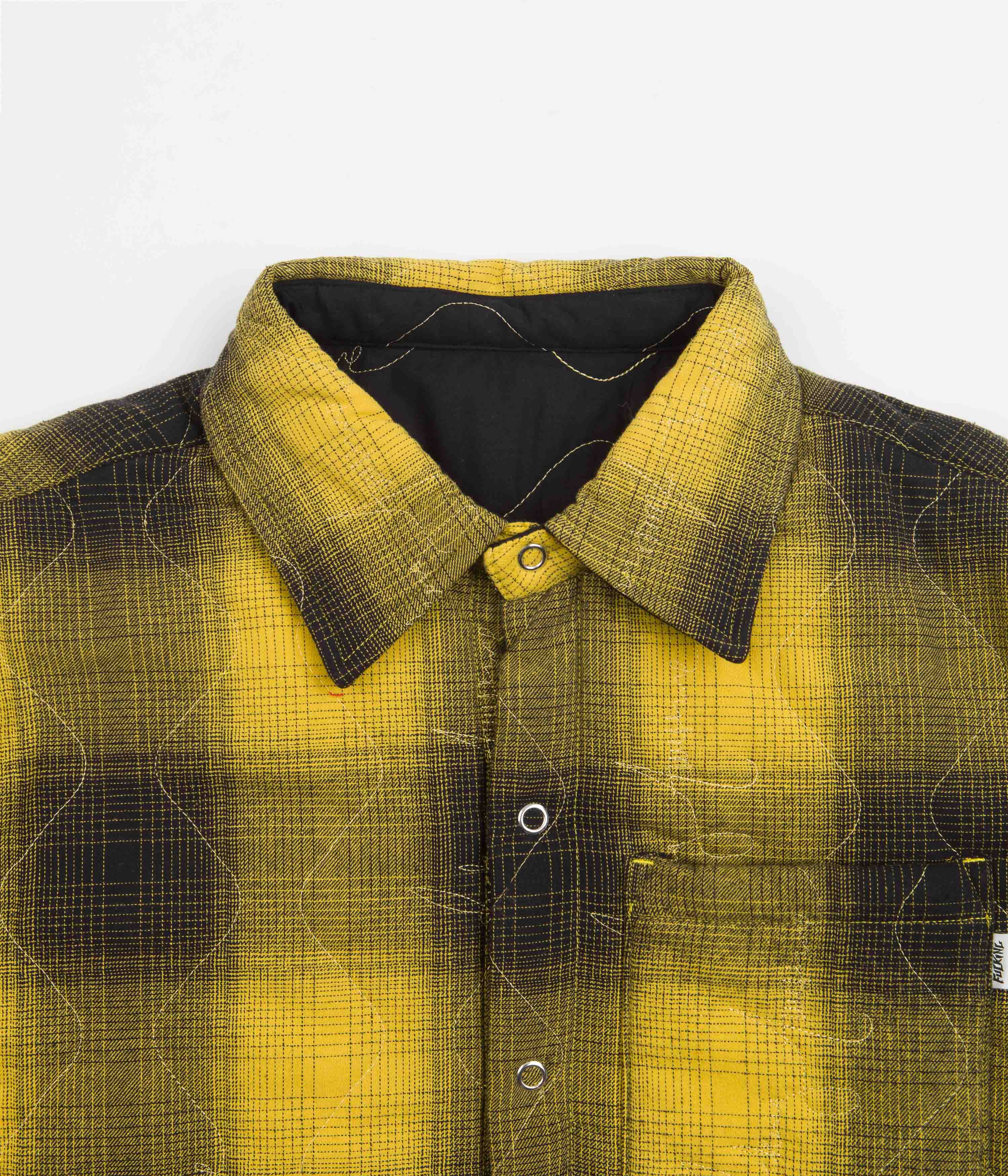 Fucking Awesome's Stunning Lightweight Reversible Flannel Jacket - Yellow/Black