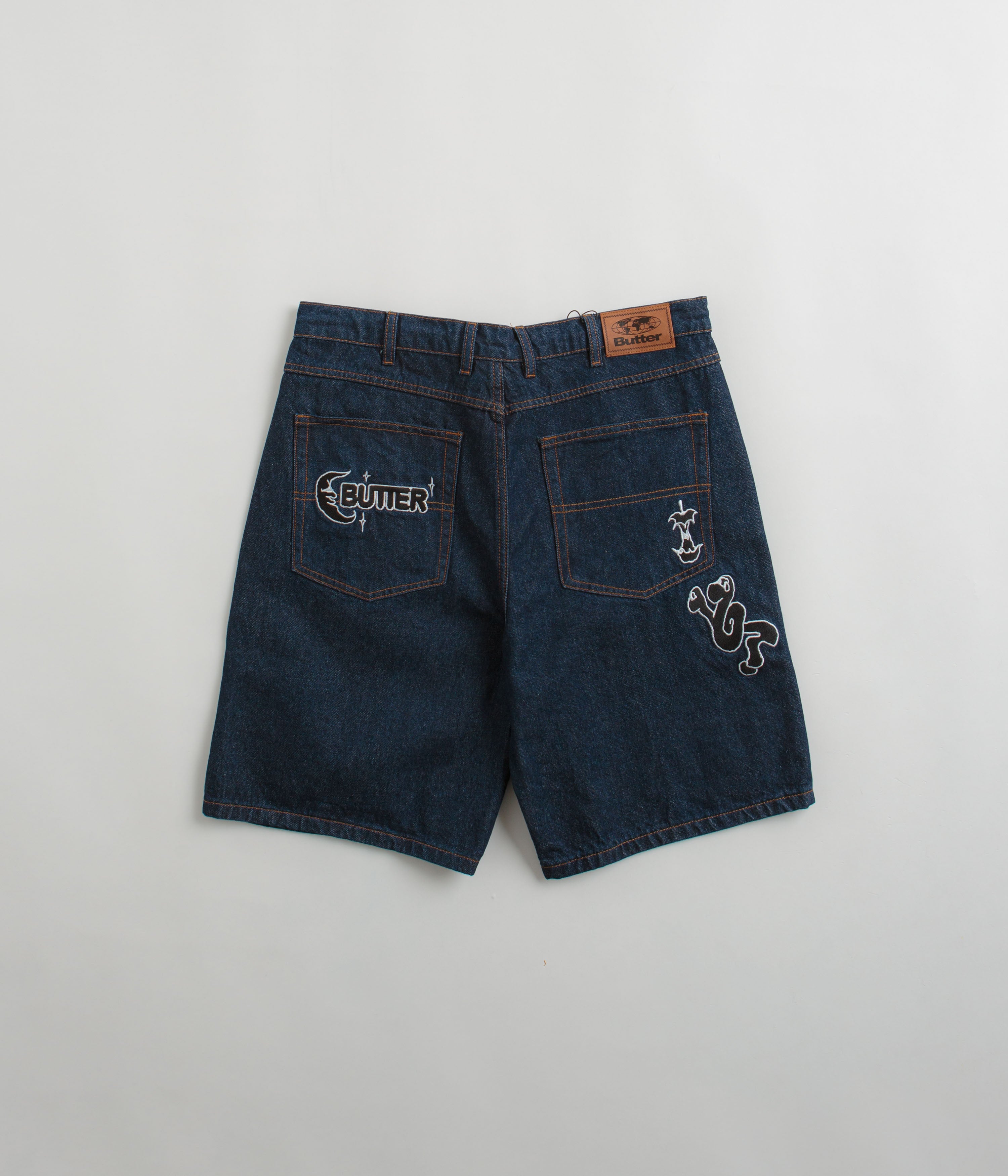 Butter Goods Critter Baggy Denim Shorts - Stunning Dark Indigo