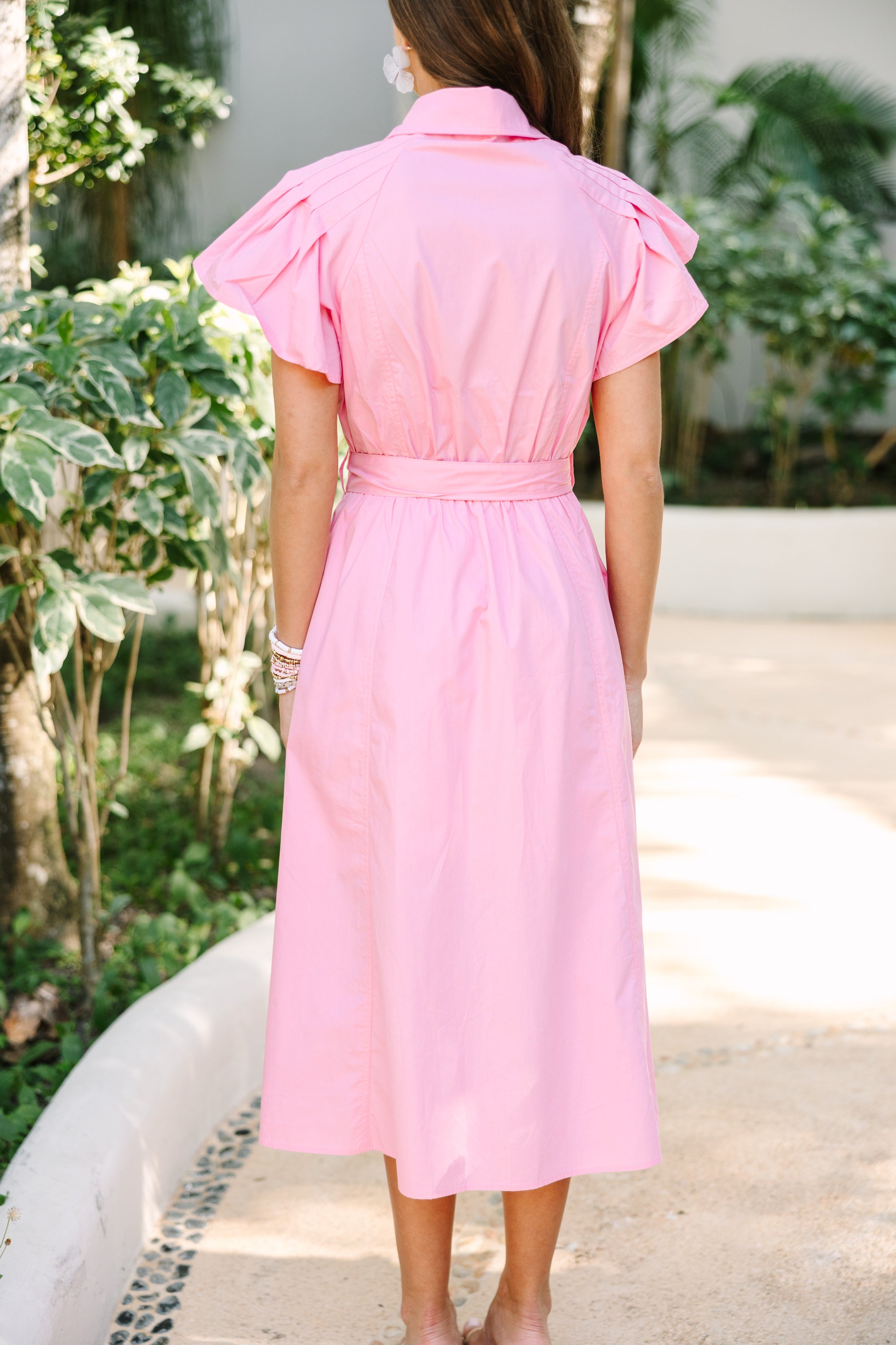 Enchanting All In A Dream Pink Midi Dress