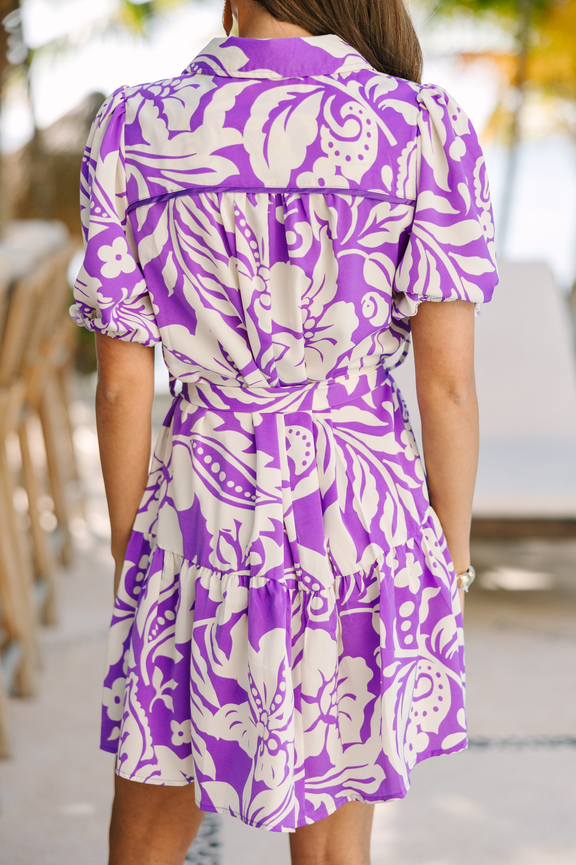 Enchanting Purple Abstract All Is Well Orchid Dress