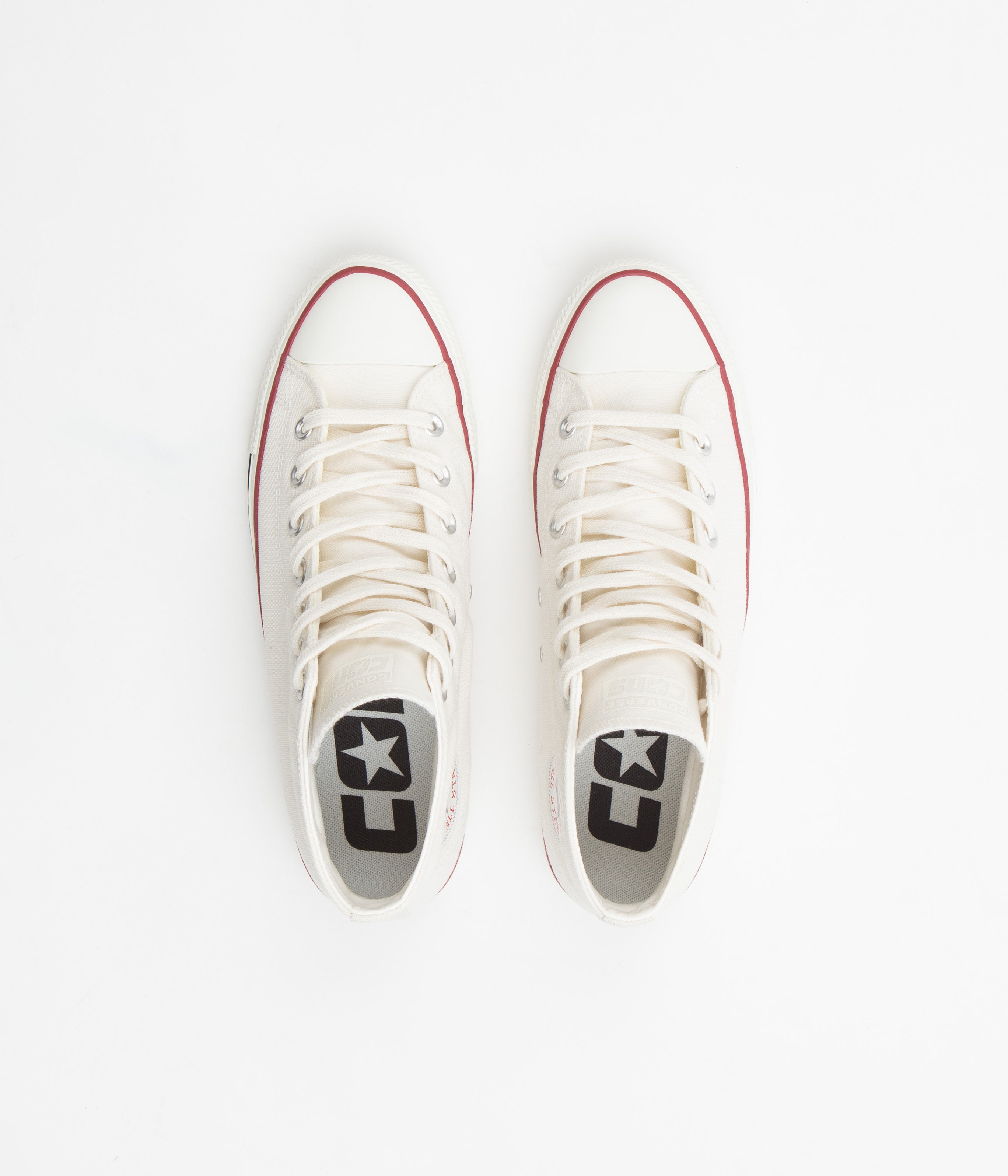 Converse Cons CTAS Pro Mid Cut Off Shoes - Stunning Egret, Red & Clematis Blue