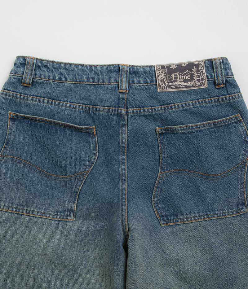 Dime's Stunning Dipped Sandblasted Indigo Classic Baggy Jeans