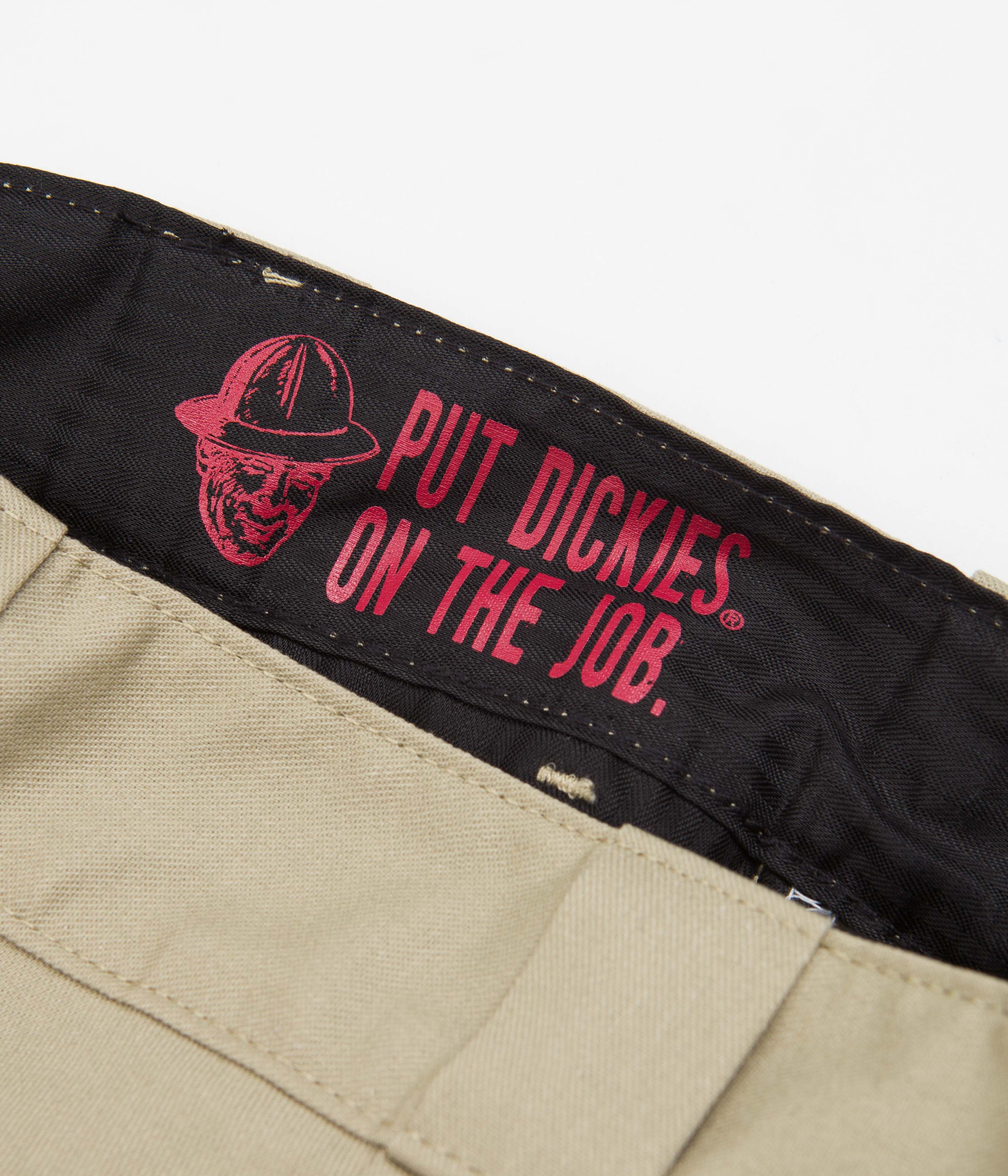 Dickies Khaki Flex Slim Fit Work Shorts - Stylish & Functional