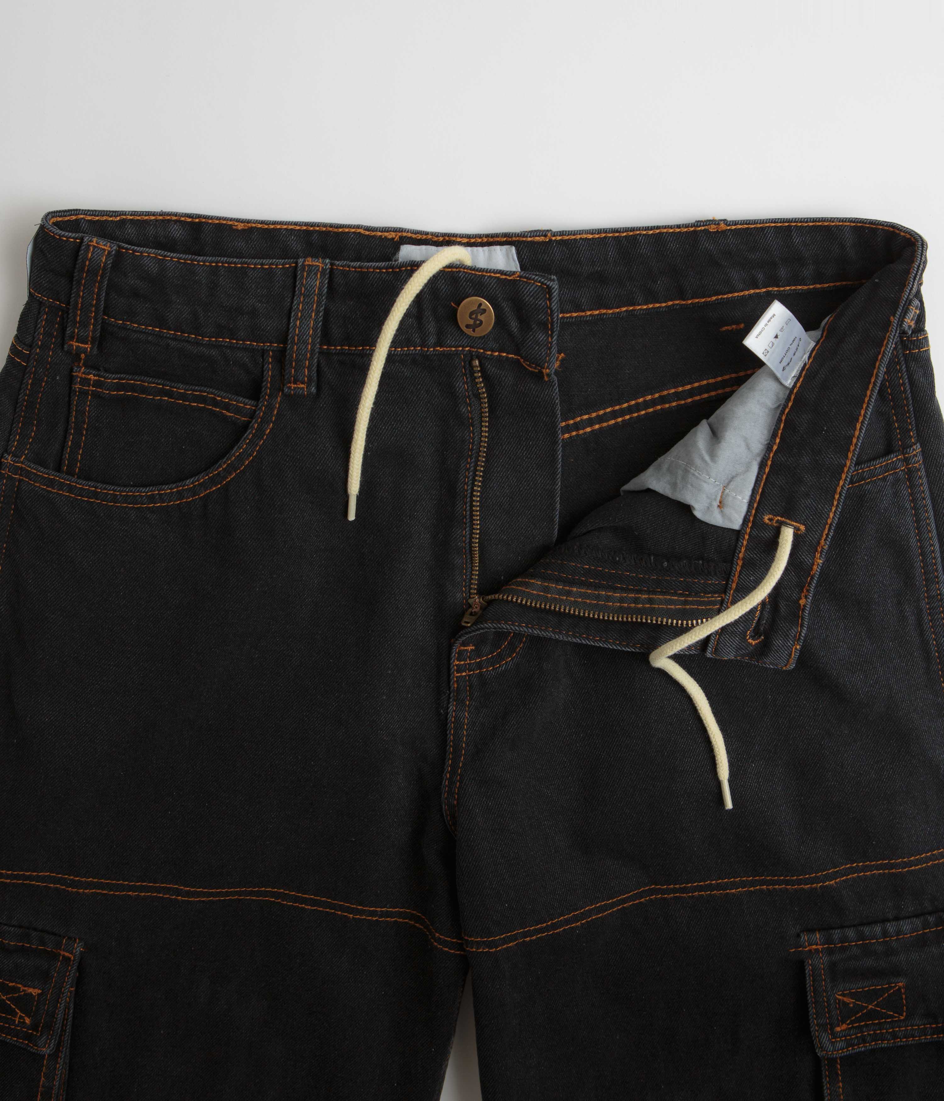 Cash Only Aleka Cargo Jeans - Stunning Faded Black