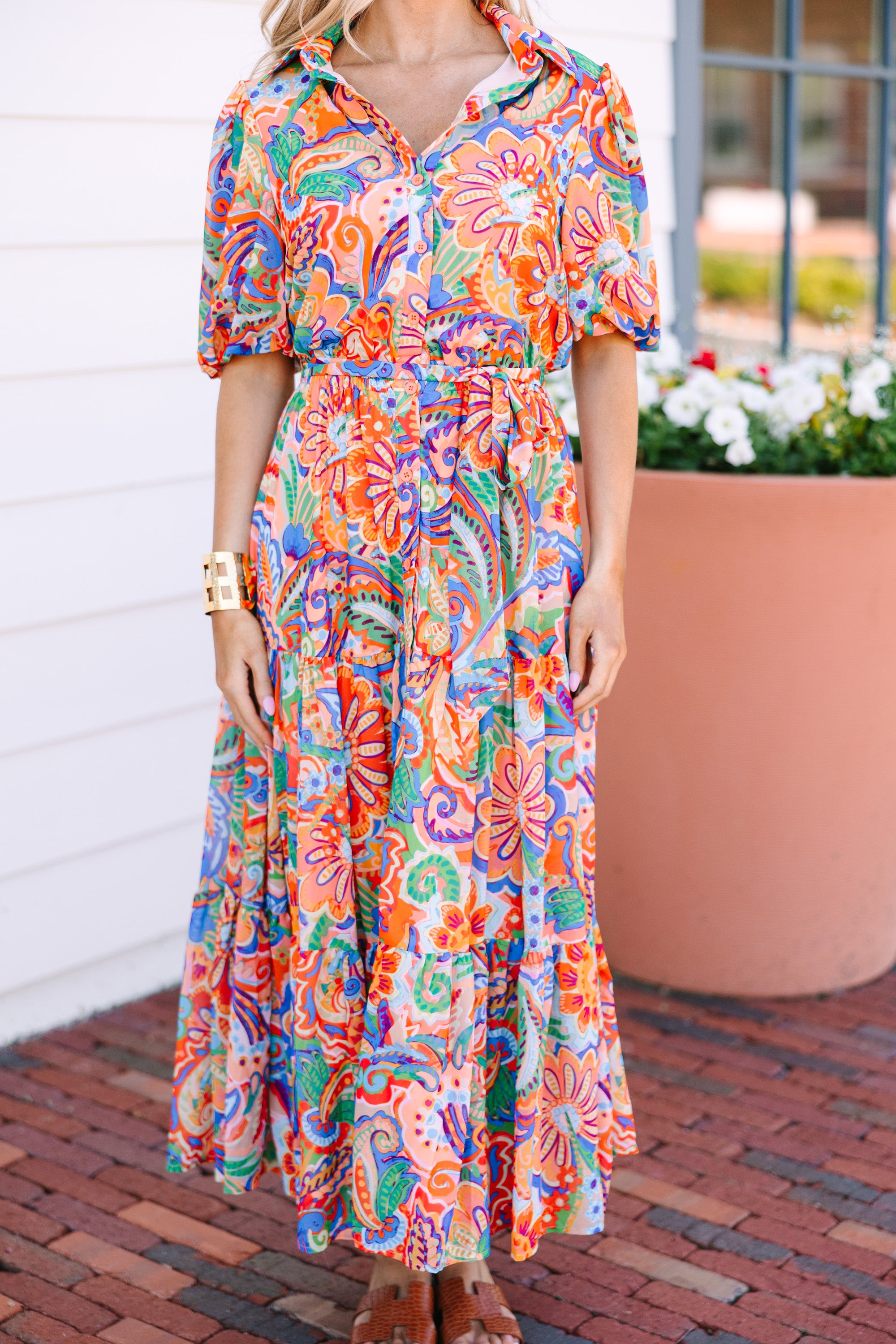 Stunning Great New Beginnings Blue Abstract Maxi Dress: Your Must - Have Fashion Piece