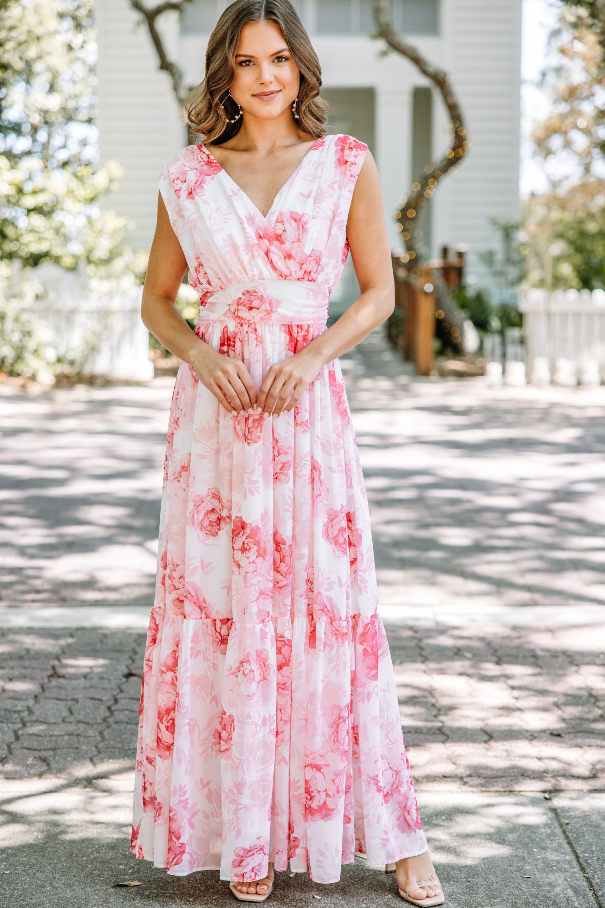 Enchanting Pink Floral Maxi Dress - Be Speechless!
