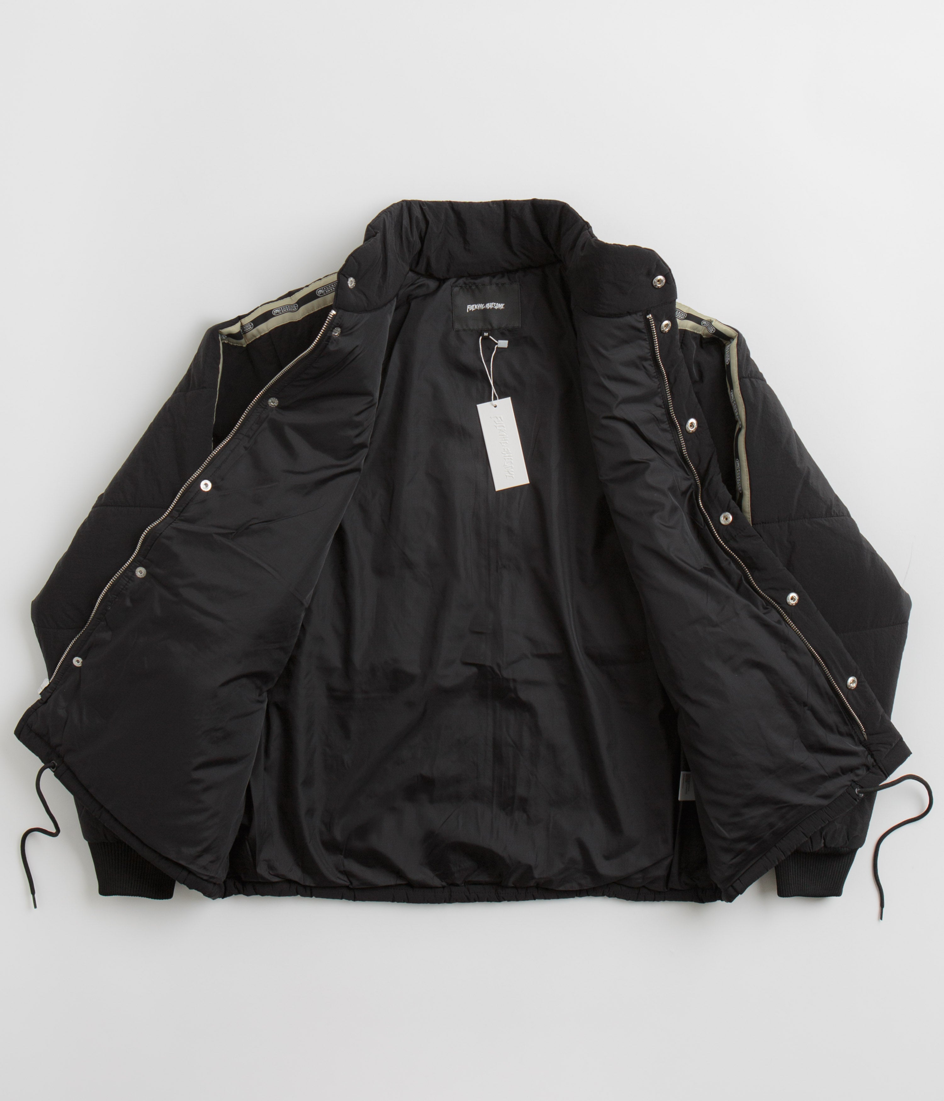 Fucking Awesome Dill Racing Black Puffer Jacket - A Skateboarding Essential