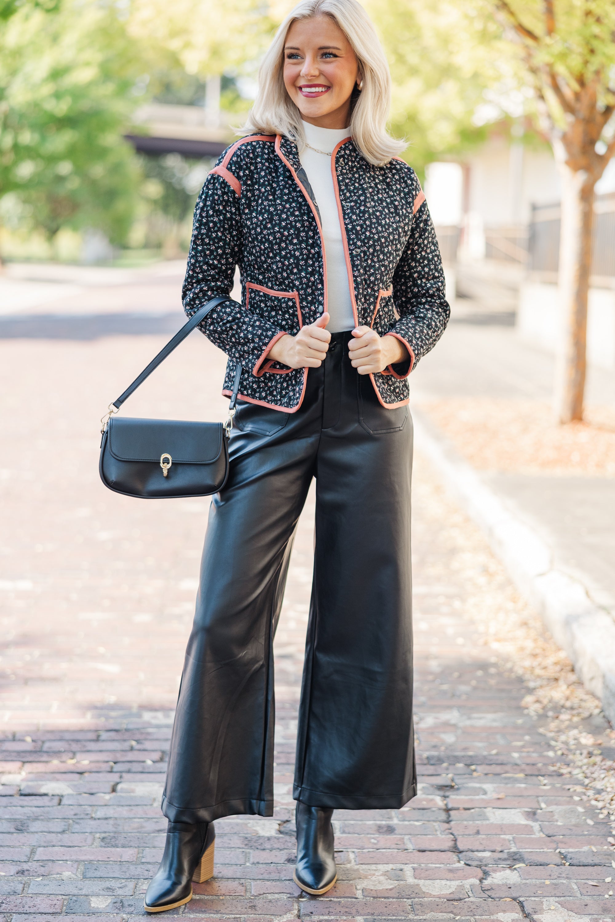 Feeling Like Love Enchanting Black Ditsy Floral Jacket