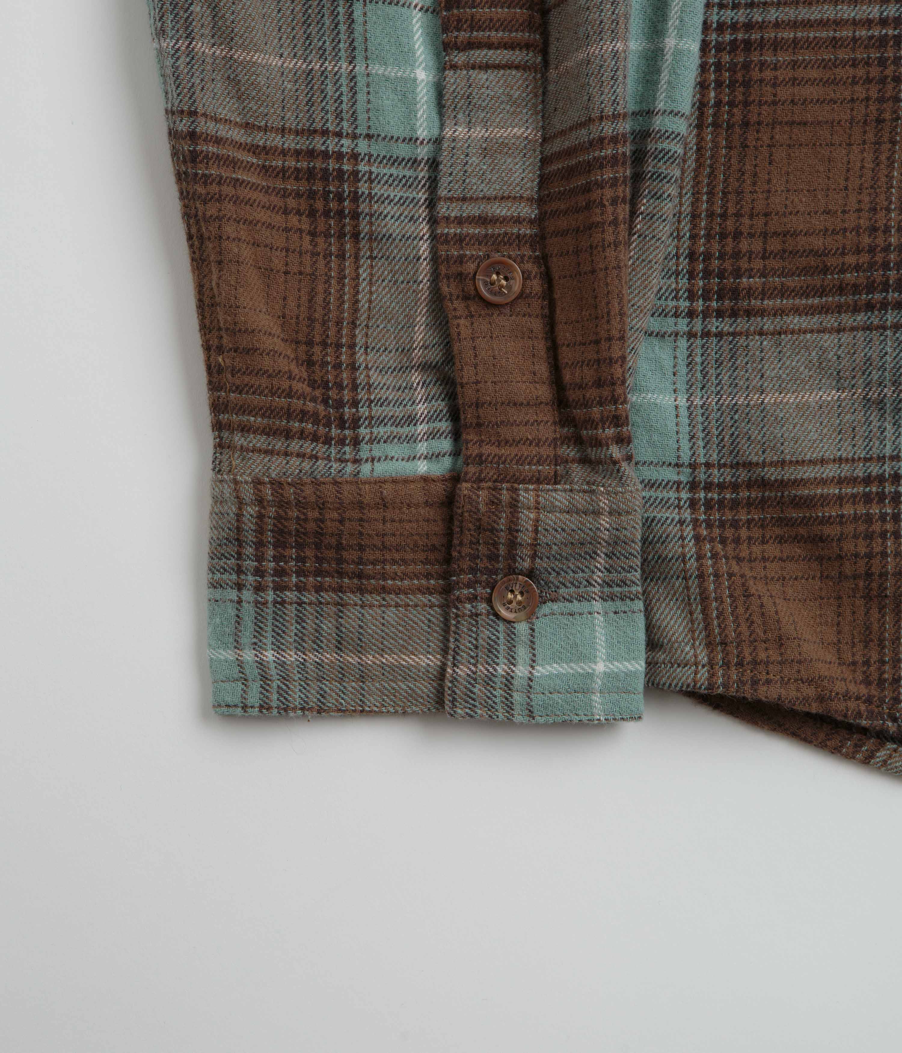 Butter Goods Appliance Plaid Shirt - Stunning Brown / Teal