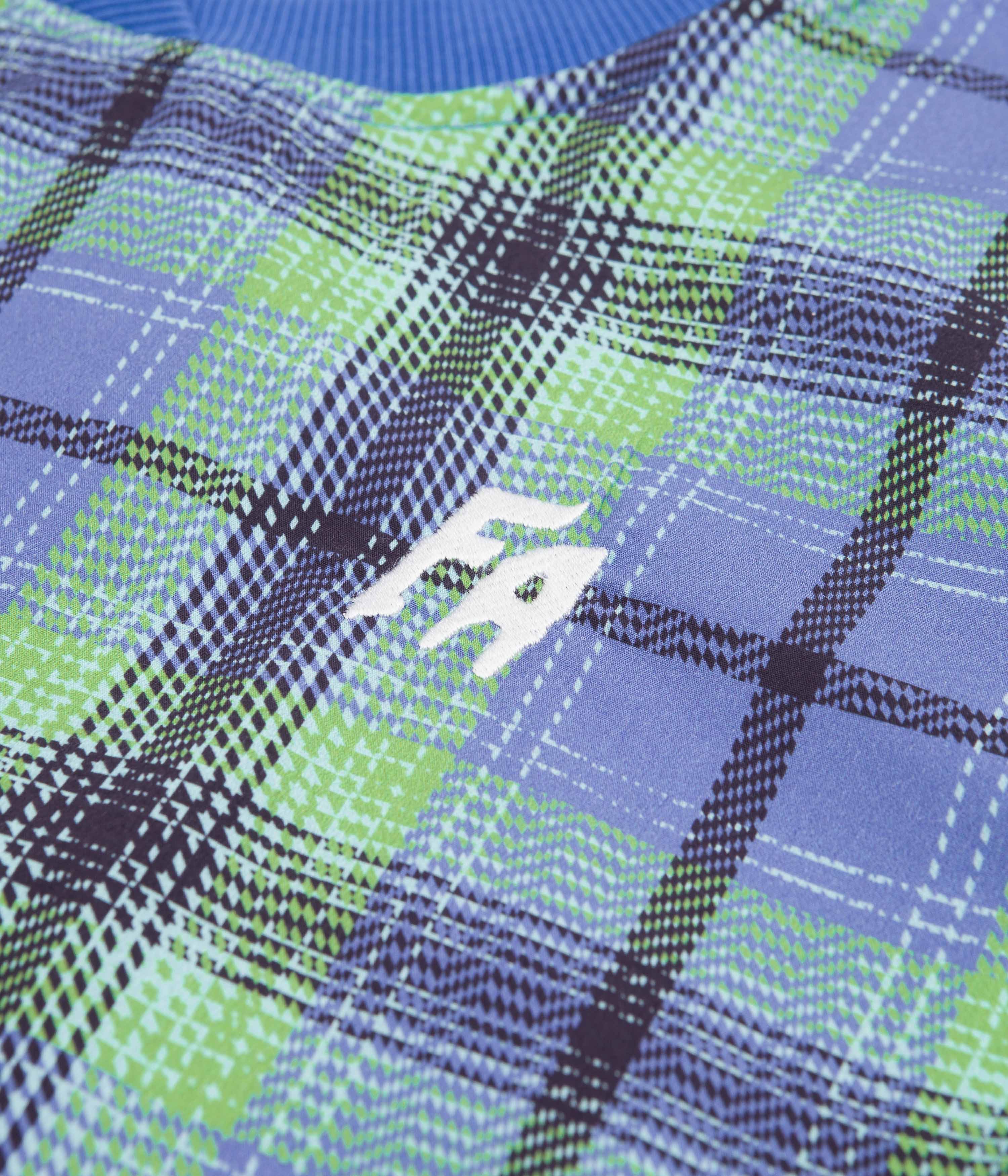 Fucking Awesome Blue Flannel Print Windbreaker Sweatshirt - A Must - Have!