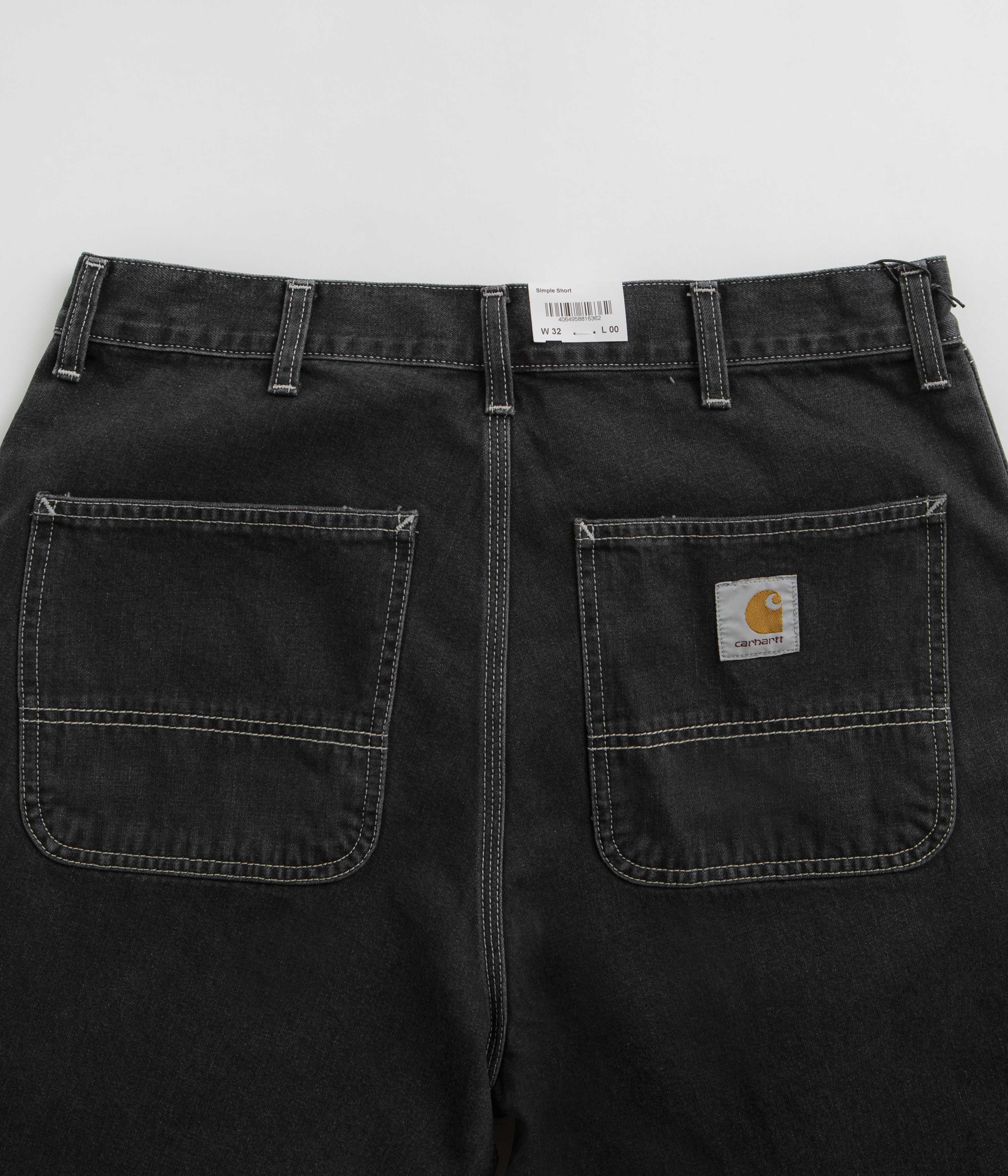 Carhartt Heavy Stone Washed Black Simple Shorts - A Must - Have!