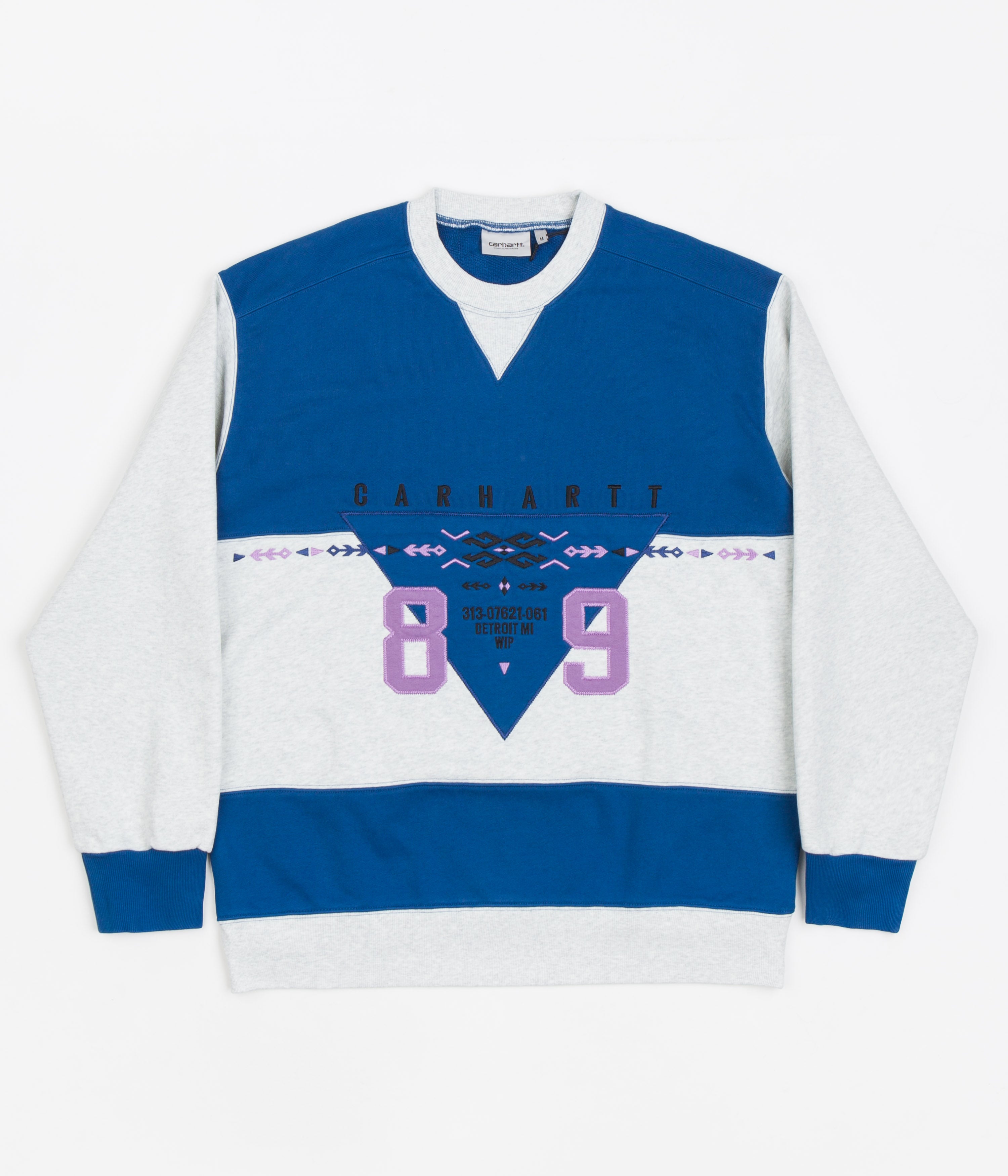 Carhartt Santa Fe Crewneck Sweatshirt - Stunning Amalfi / Ash Heather