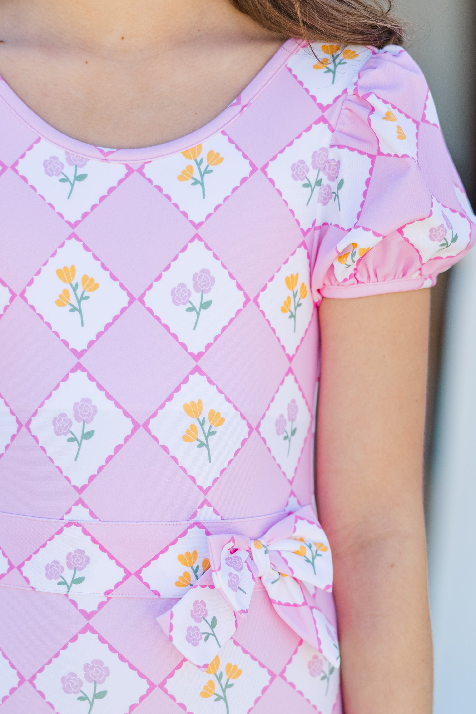 GIRLS: PRE-ORDER NOW! The Adorable Sloane Pink Medallion One-Piece Swimsuit