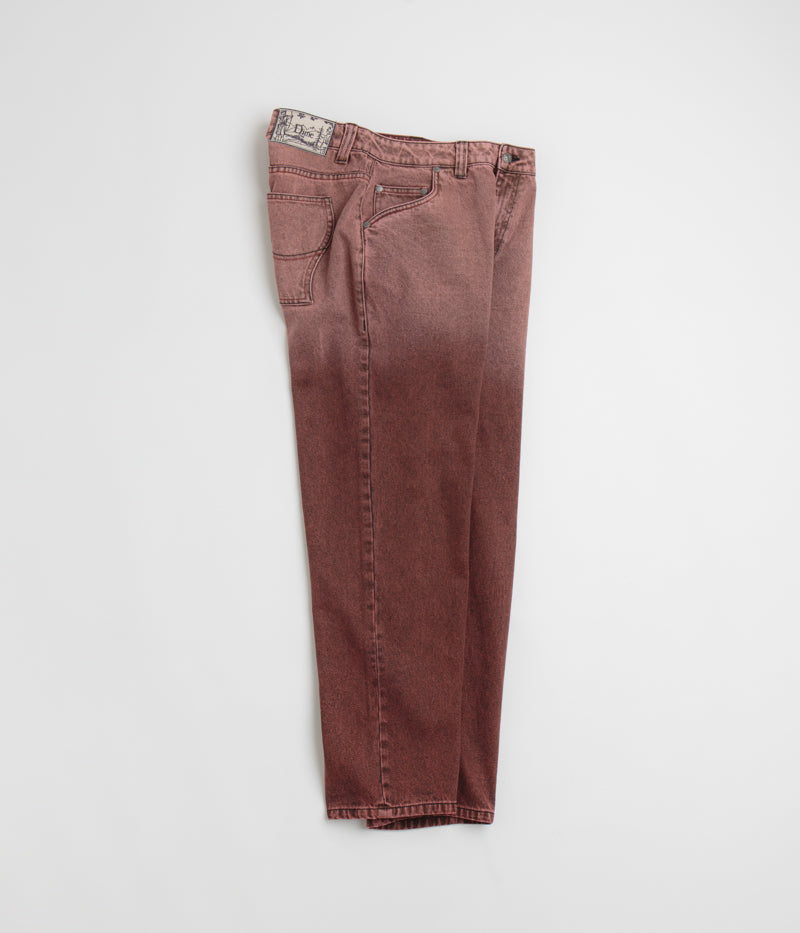 Dime Classic Relaxed Jeans - Stunning Dipped Sandblasted Burgundy