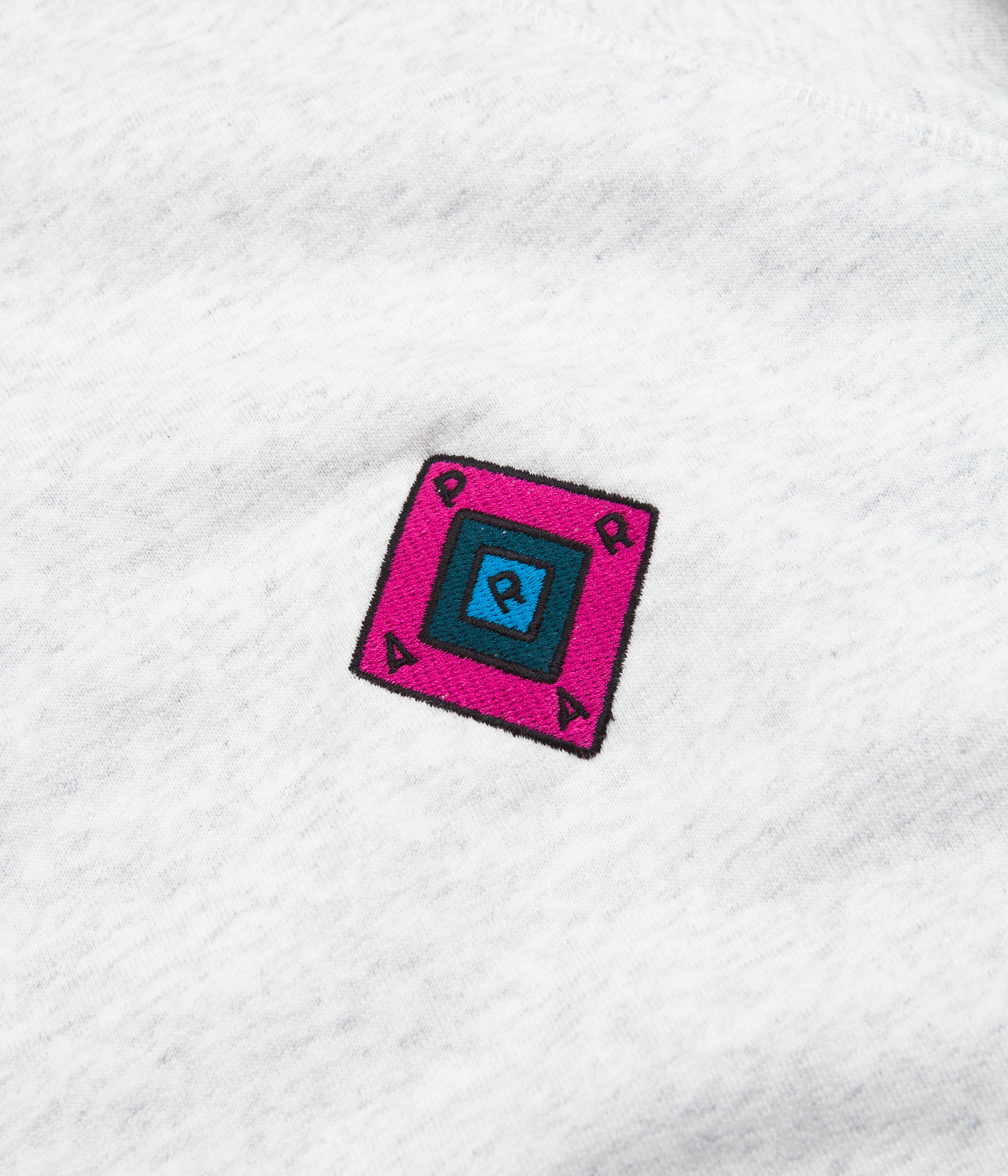 by Parra's Stunning Diamond Block Logo Crewneck Sweatshirt in Ash Grey