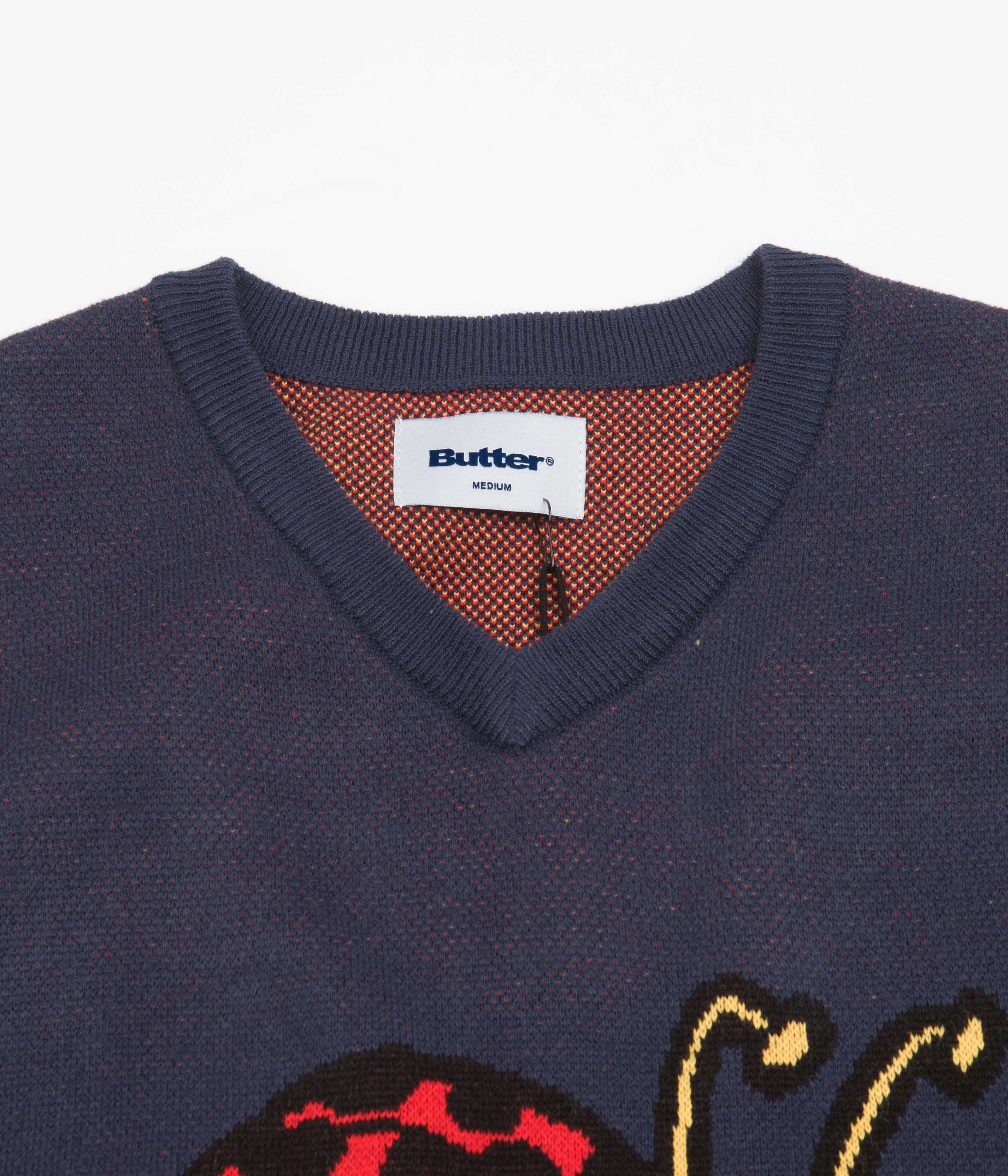 Butter Goods Bug Knitted Vest - Navy: A Stylish and Comfortable Choice