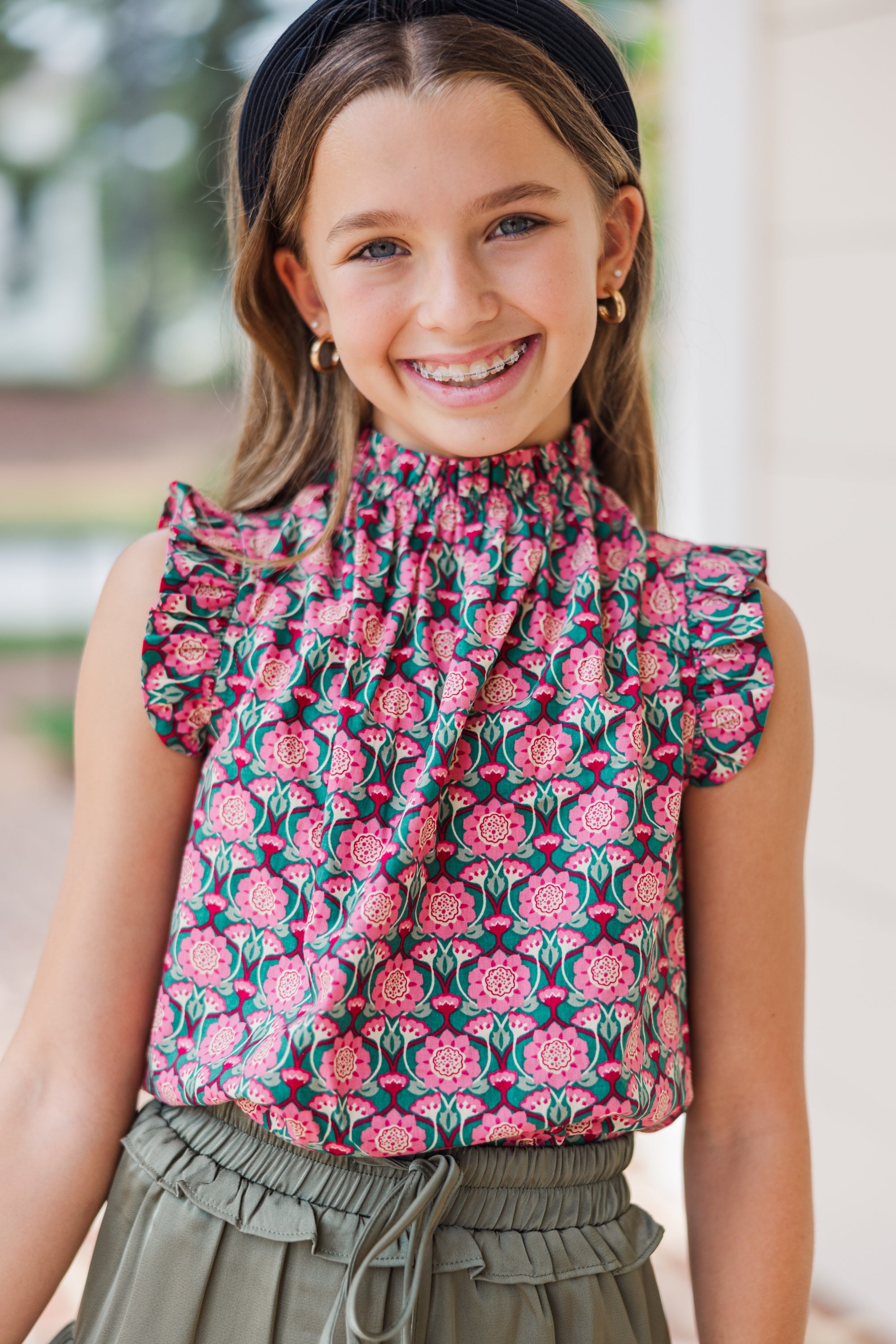Girls' Dreamy Pink Medallion Floral Tank: Put It To The Test!