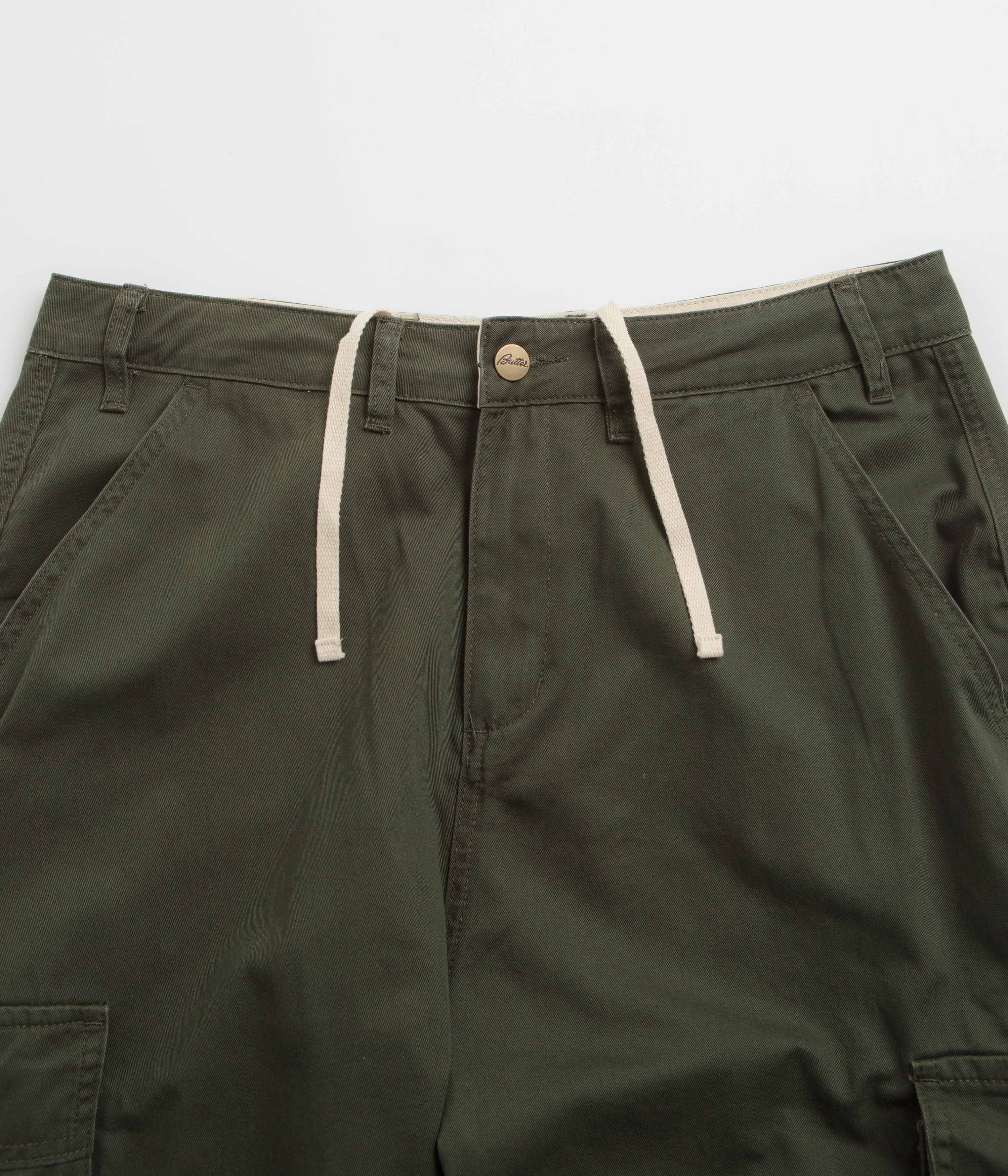 Butter Goods Forest Green Field Cargo Pants - Fashionably Distressed!
