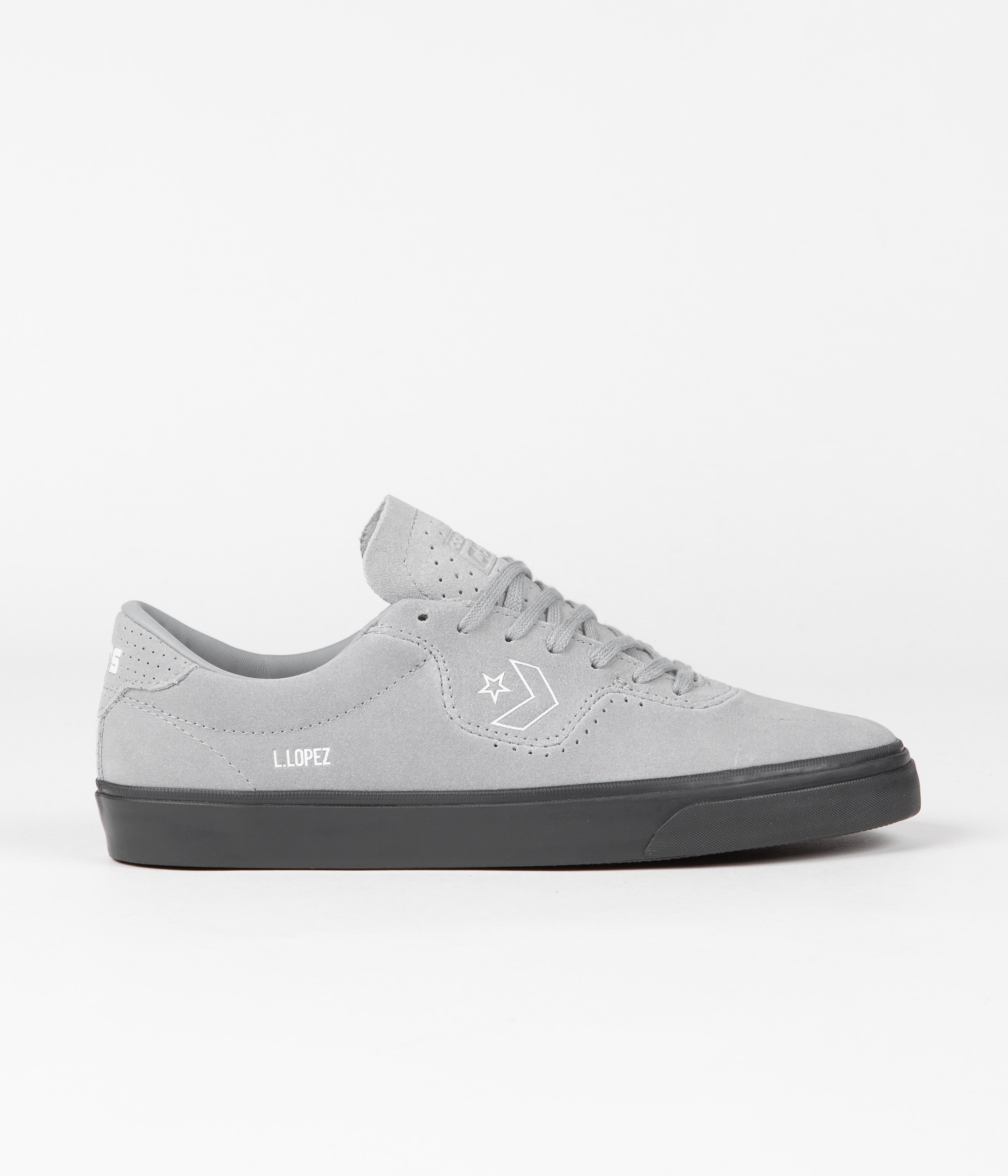Converse Louie Lopez Pro Ox Skate Shoes - Stylish Ash Stone/White/Dark Smoke Grey