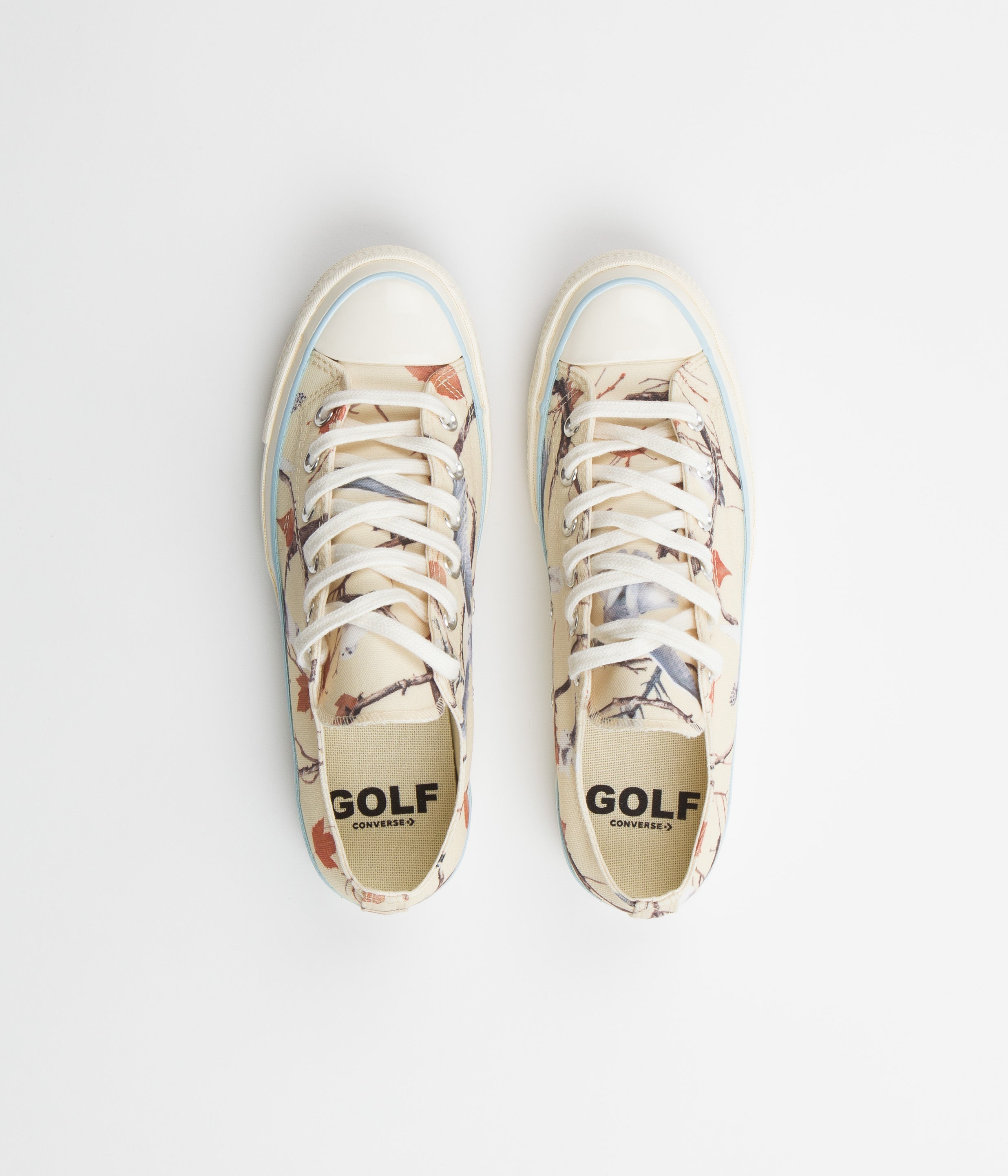 Converse x Golf Wang Chuck 70 Ox Owl Camo Shoes - Stunning Egret, Corydalis Blue & Antique White