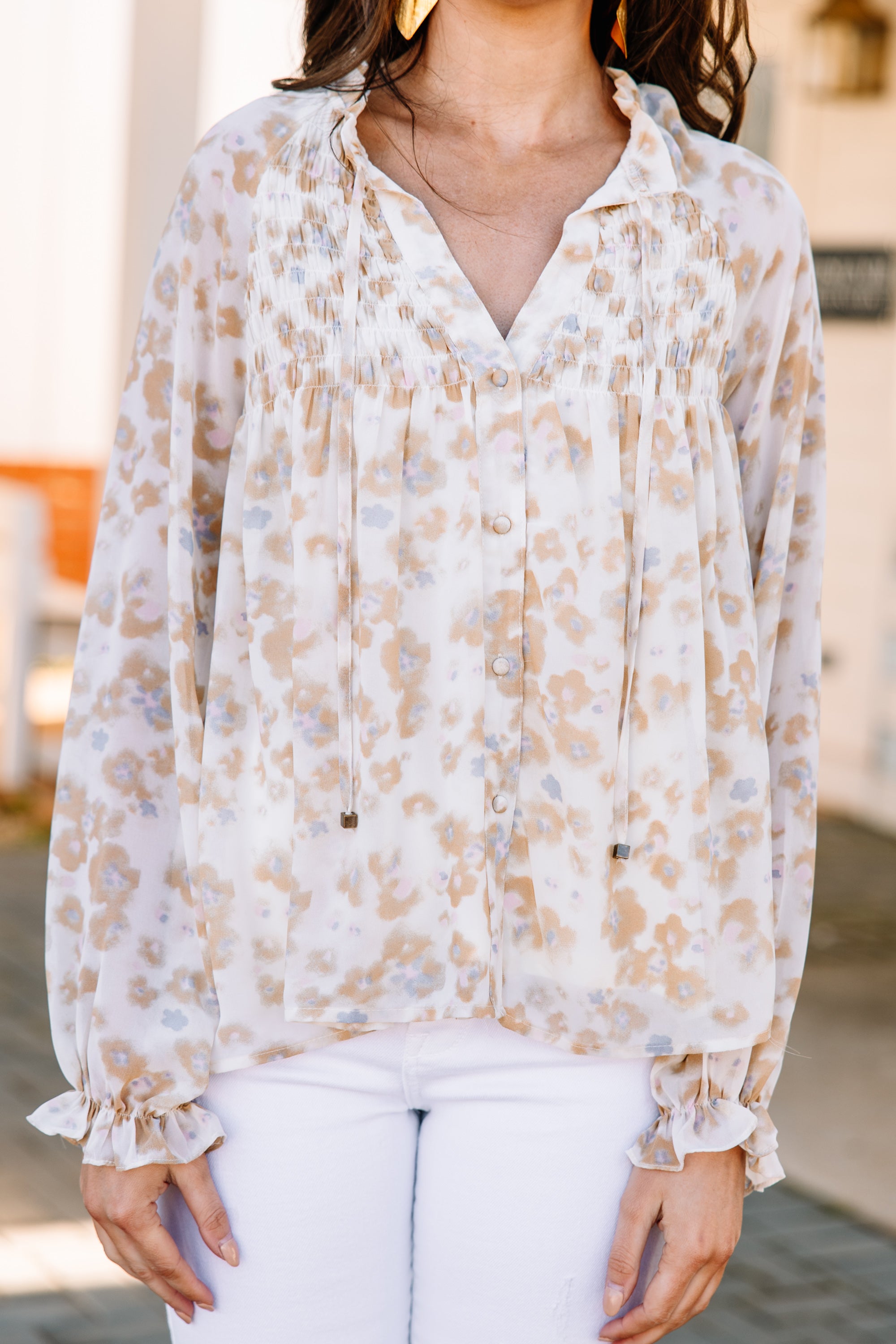 All My Life Enchanting Yellow Floral Blouse