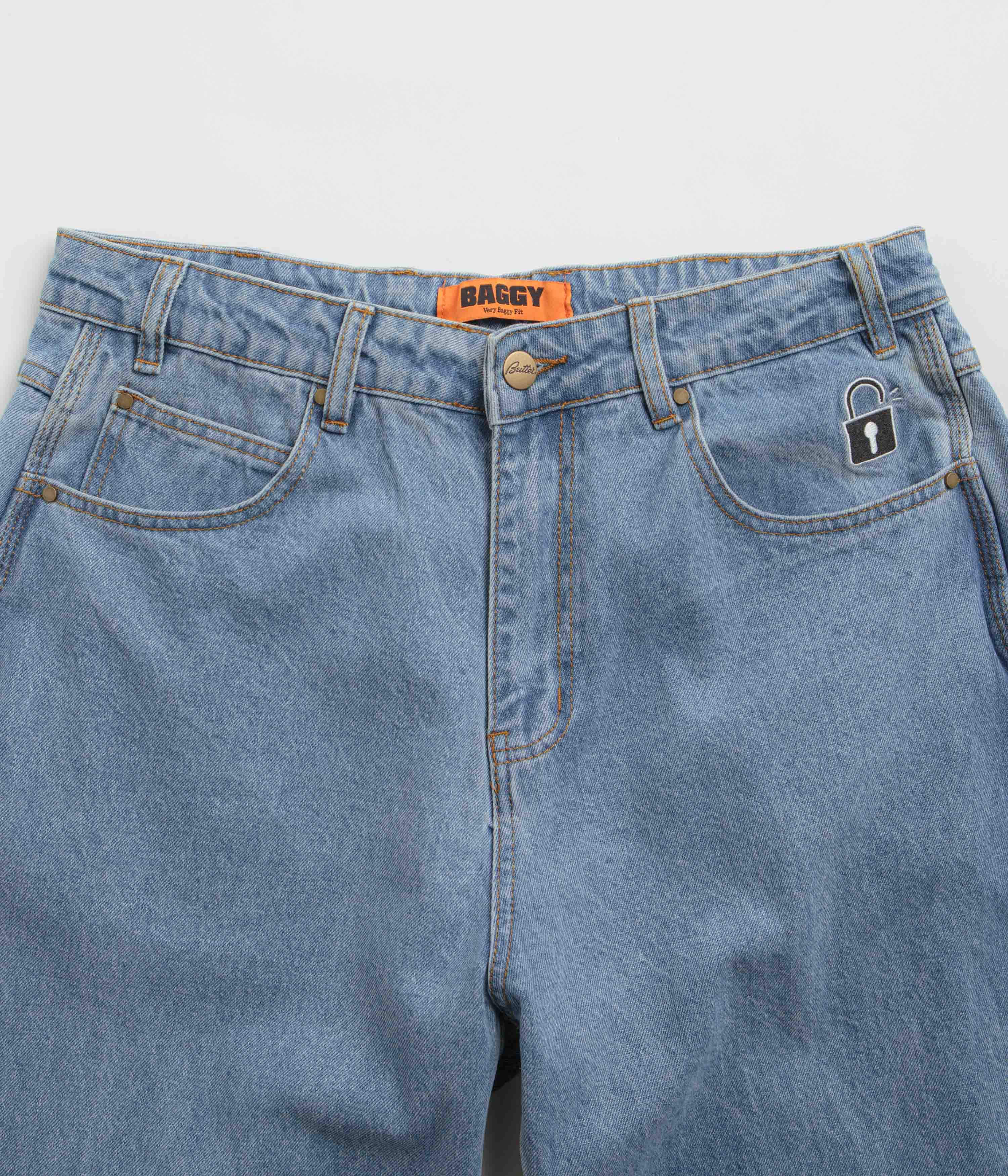 Butter Goods Lock Baggy Jeans - Stunning Light Indigo