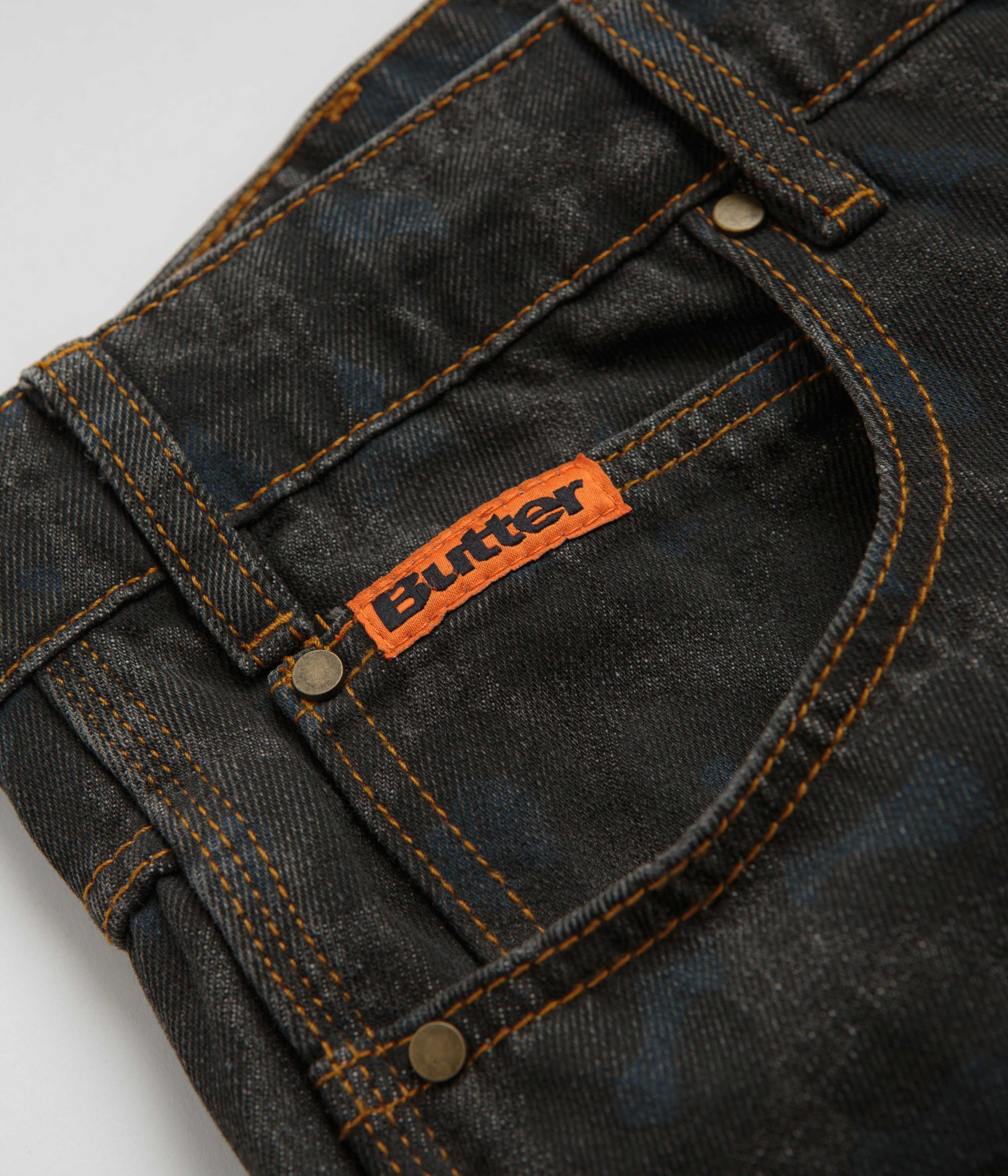 Butter Goods Black Leopard-Print Baggy Jeans - Irresistible Style!