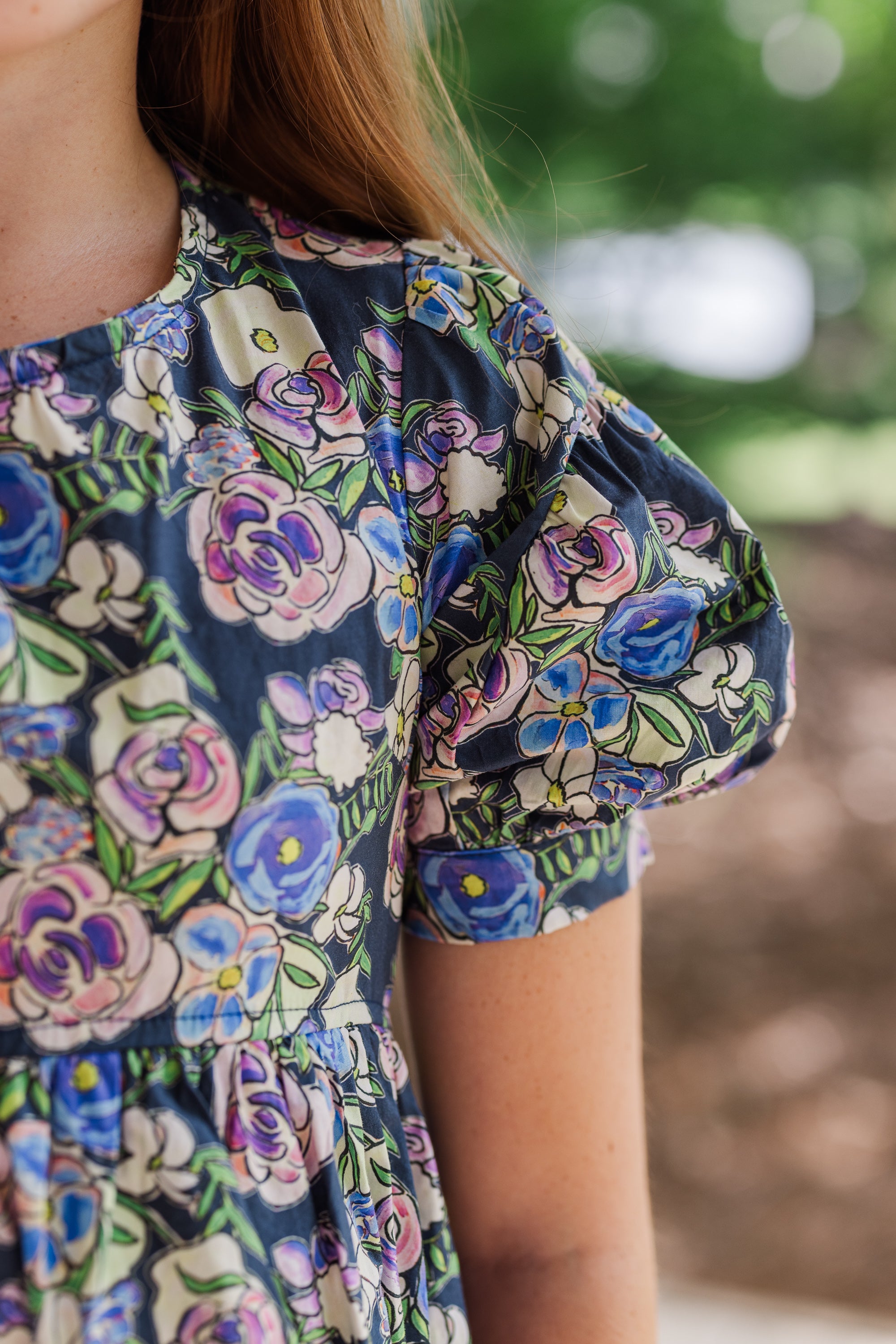 Girls' Adorable Navy Floral Fall Dress - Get Yours Now!