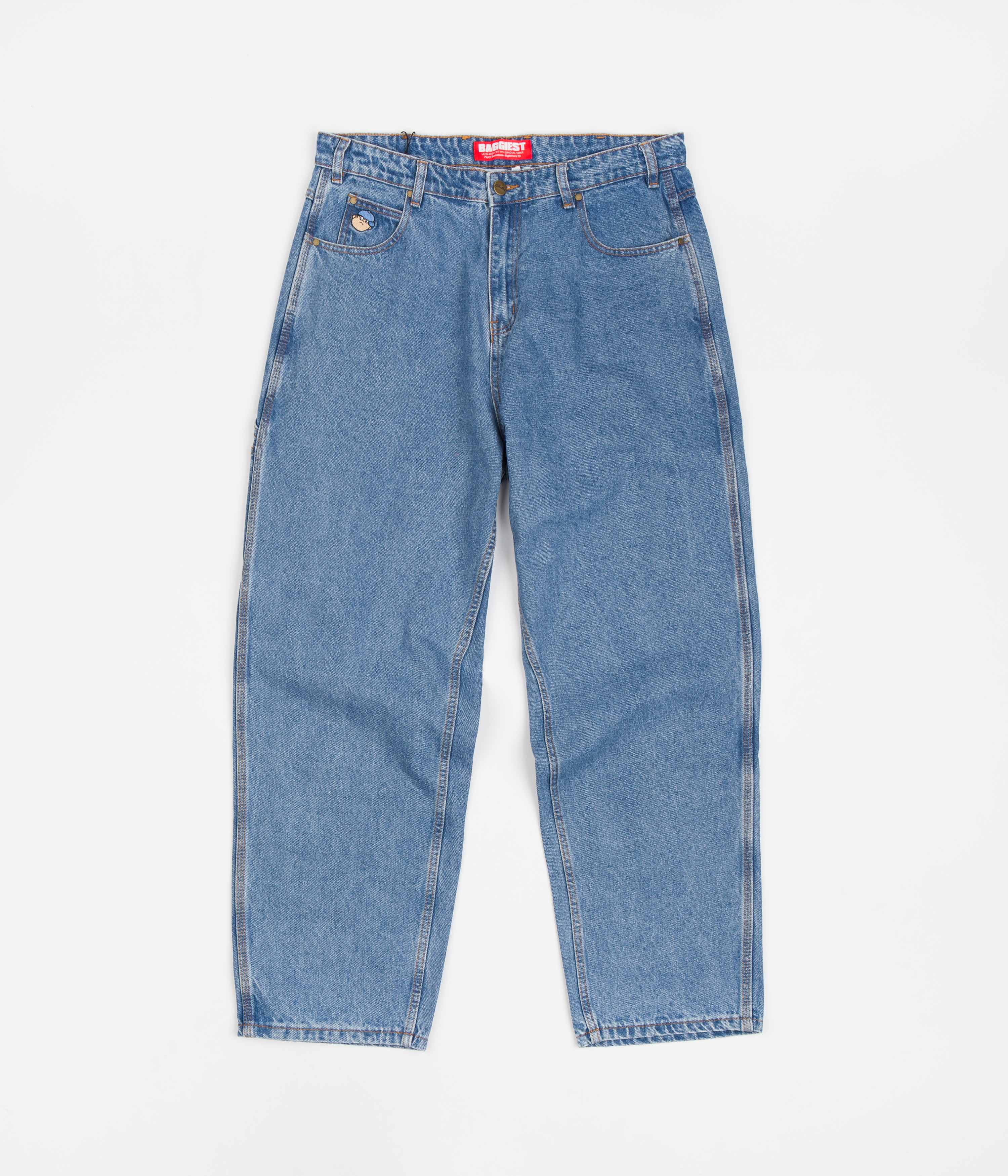 Butter Goods Santosuosso Washed Indigo Blue Jeans - Ultra Baggy Style!