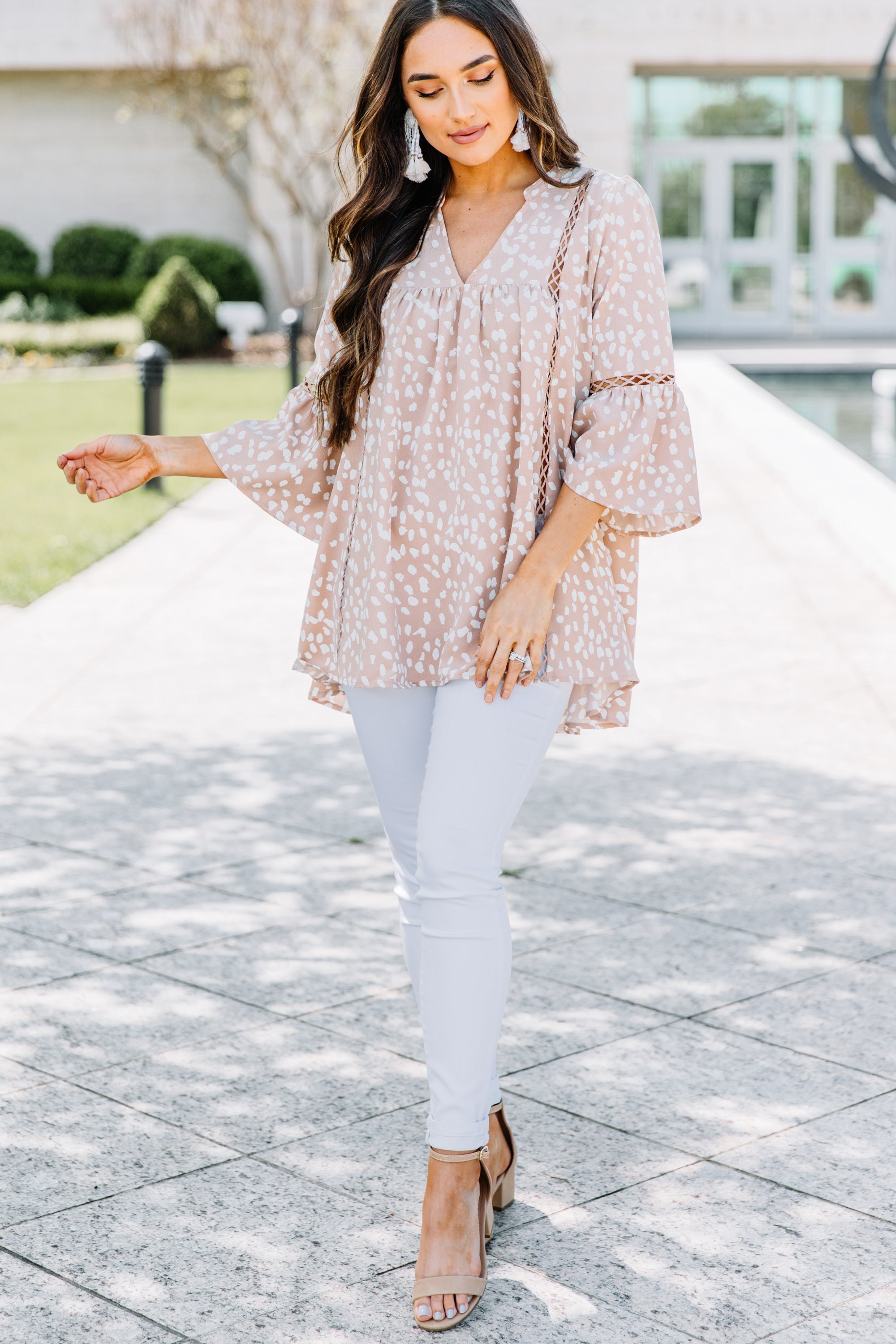 Joyful Leopard Print Crochet Spring Top
