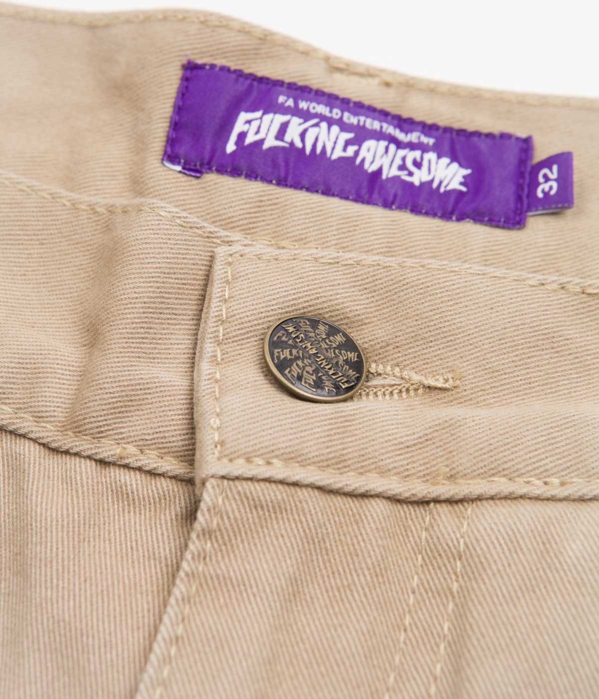 Fucking Awesome Khaki Baggy Cargo Pants - A Tribute to '90s Skate Style