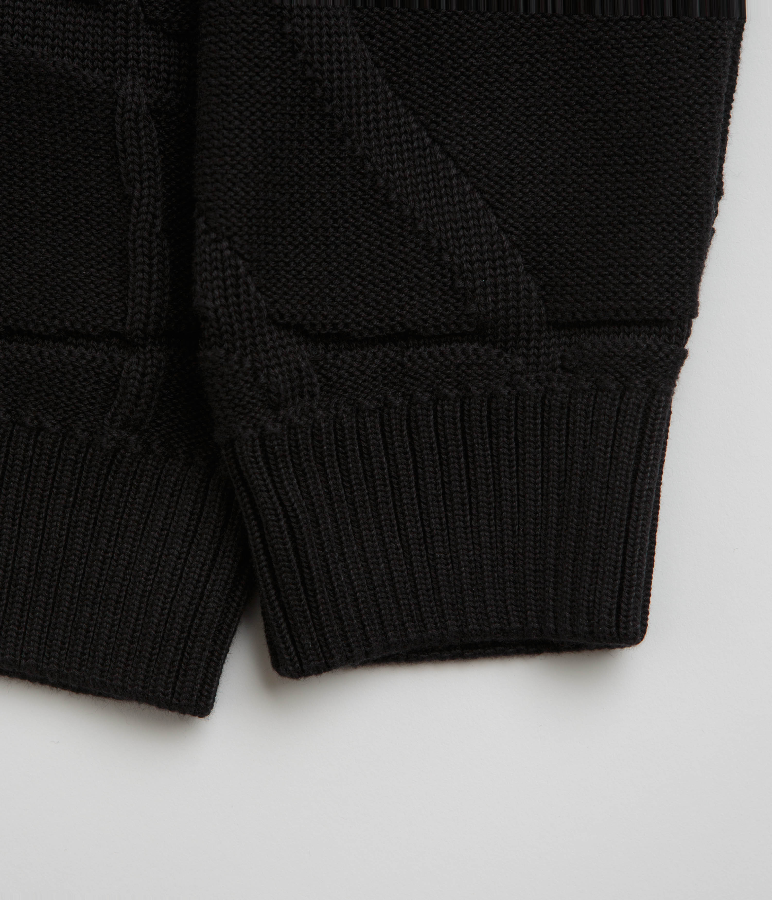 Parra's Stunning Black Abstract Village Knitted Sweatshirt - Grab Yours Now!