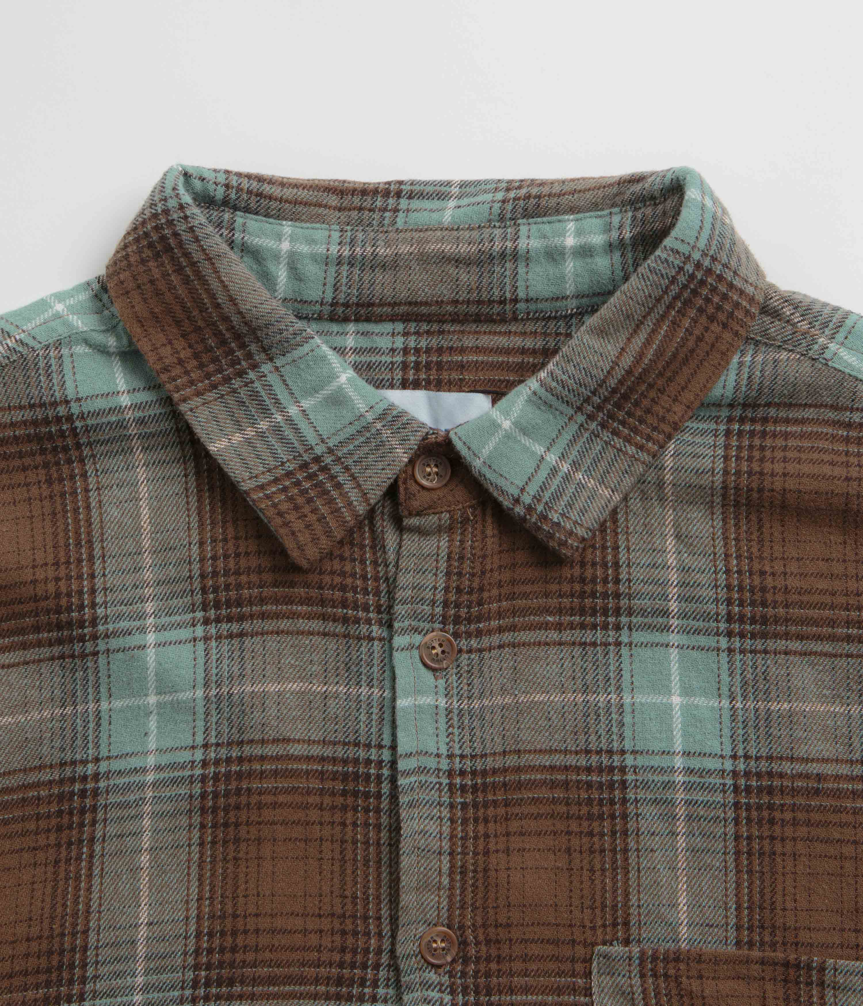 Butter Goods Appliance Plaid Shirt - Stunning Brown / Teal