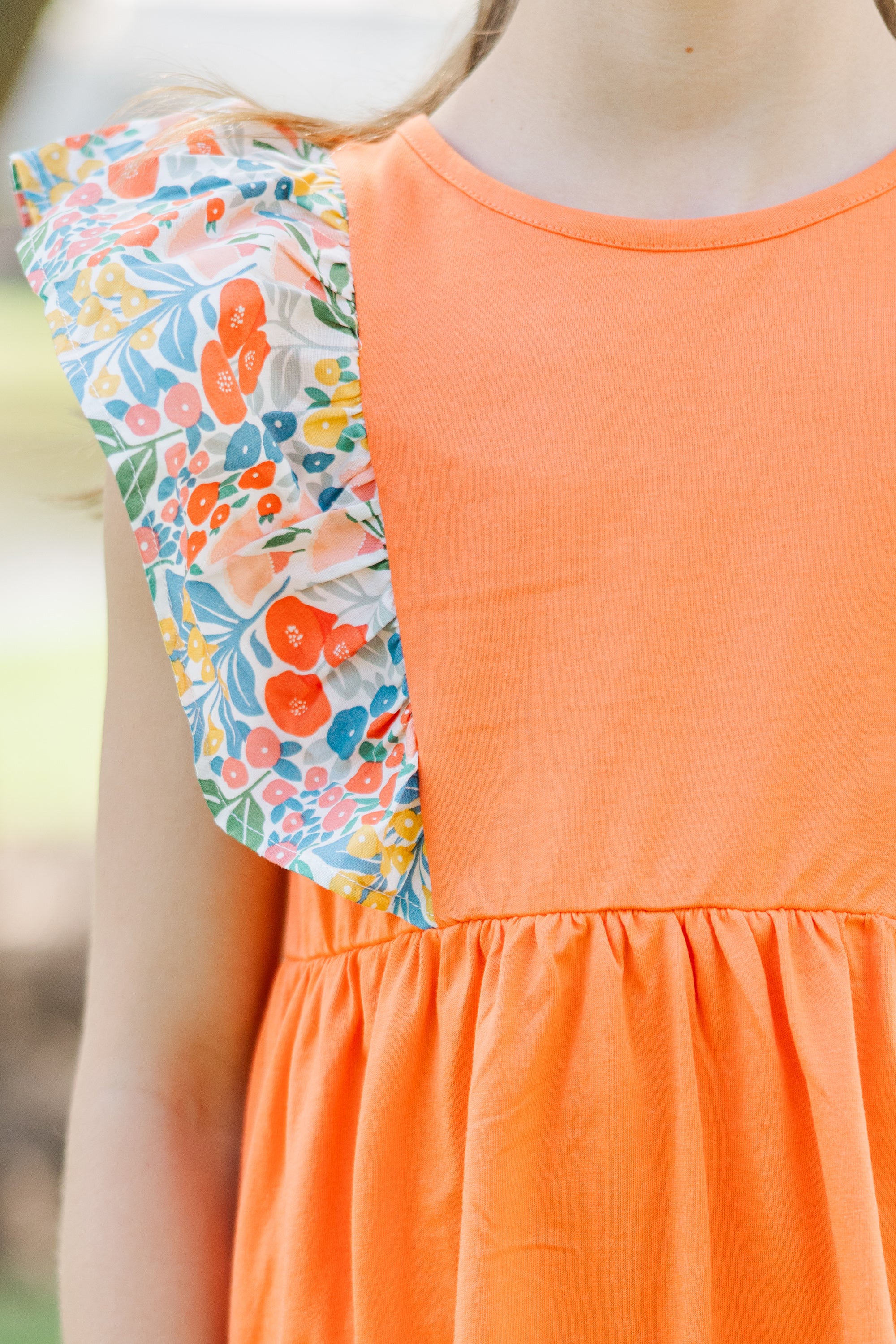 Girls' Orange Ruffled Quick - Learner Dress: A Must - Have!