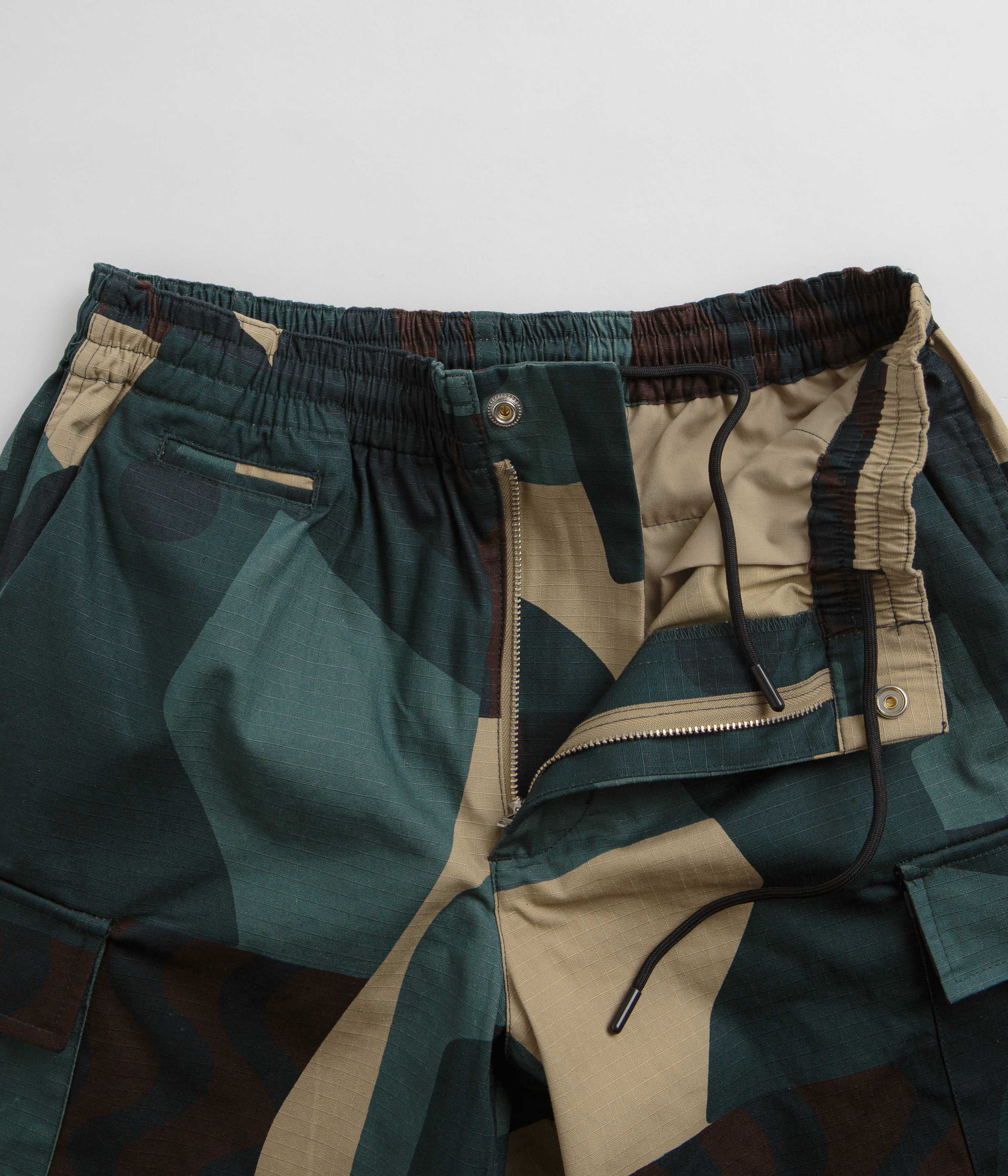 by Parra Distorted Green Camo Shorts - Fashionably Functional