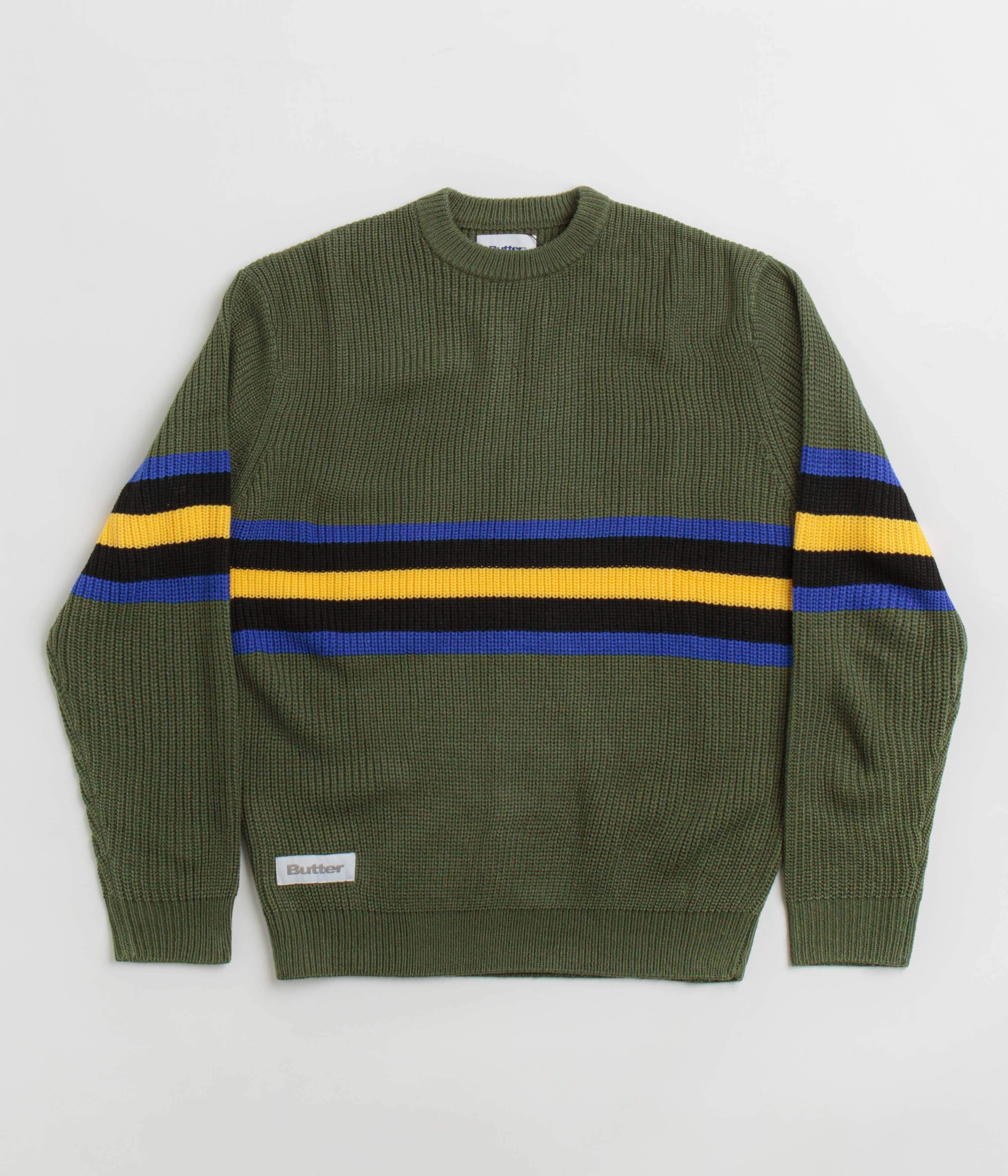 Butter Goods Ivy Stripe Knitted Sweatshirt - A Stylish Skate Essential